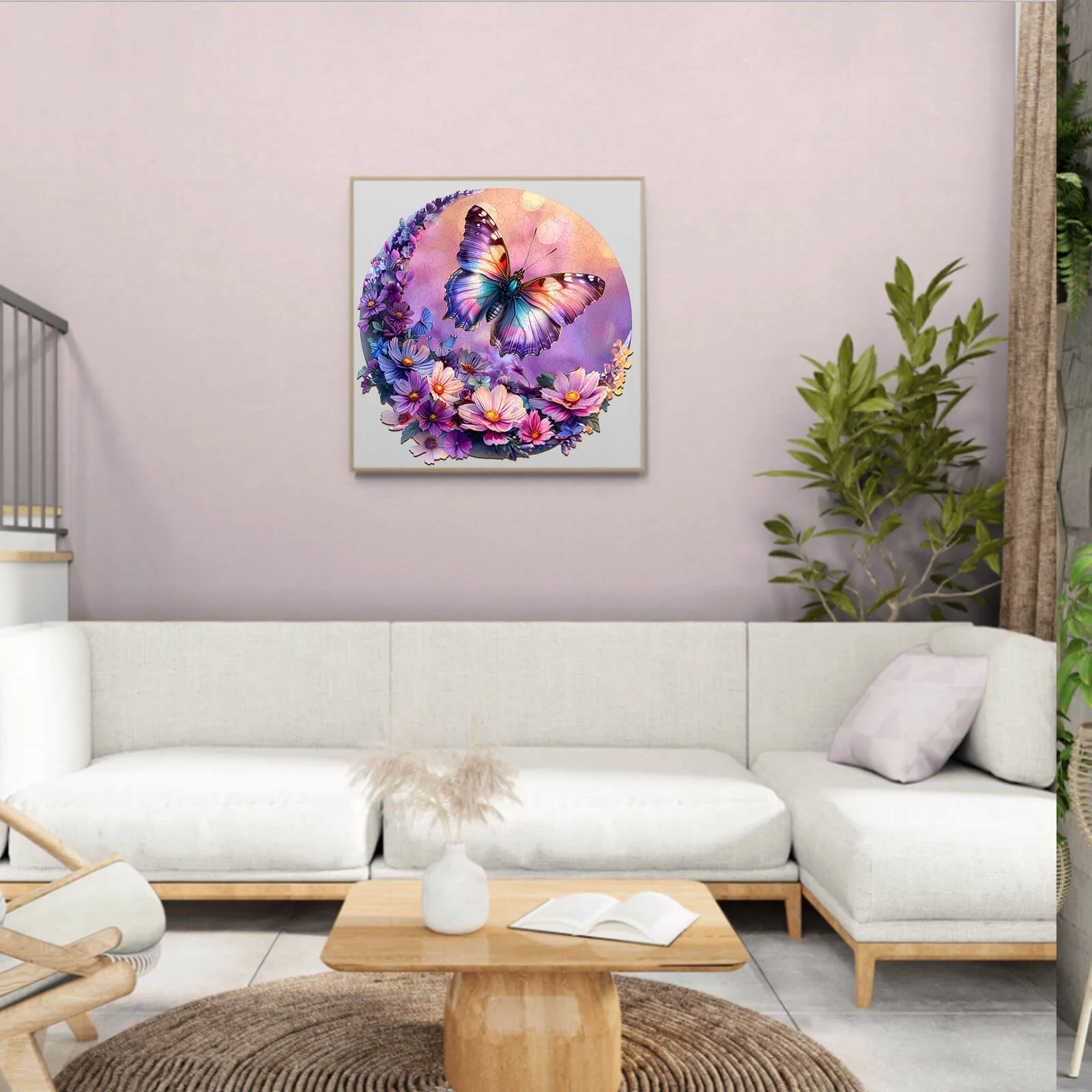 Butterfly and Moon-2 Wooden Jigsaw Puzzle - Image 10