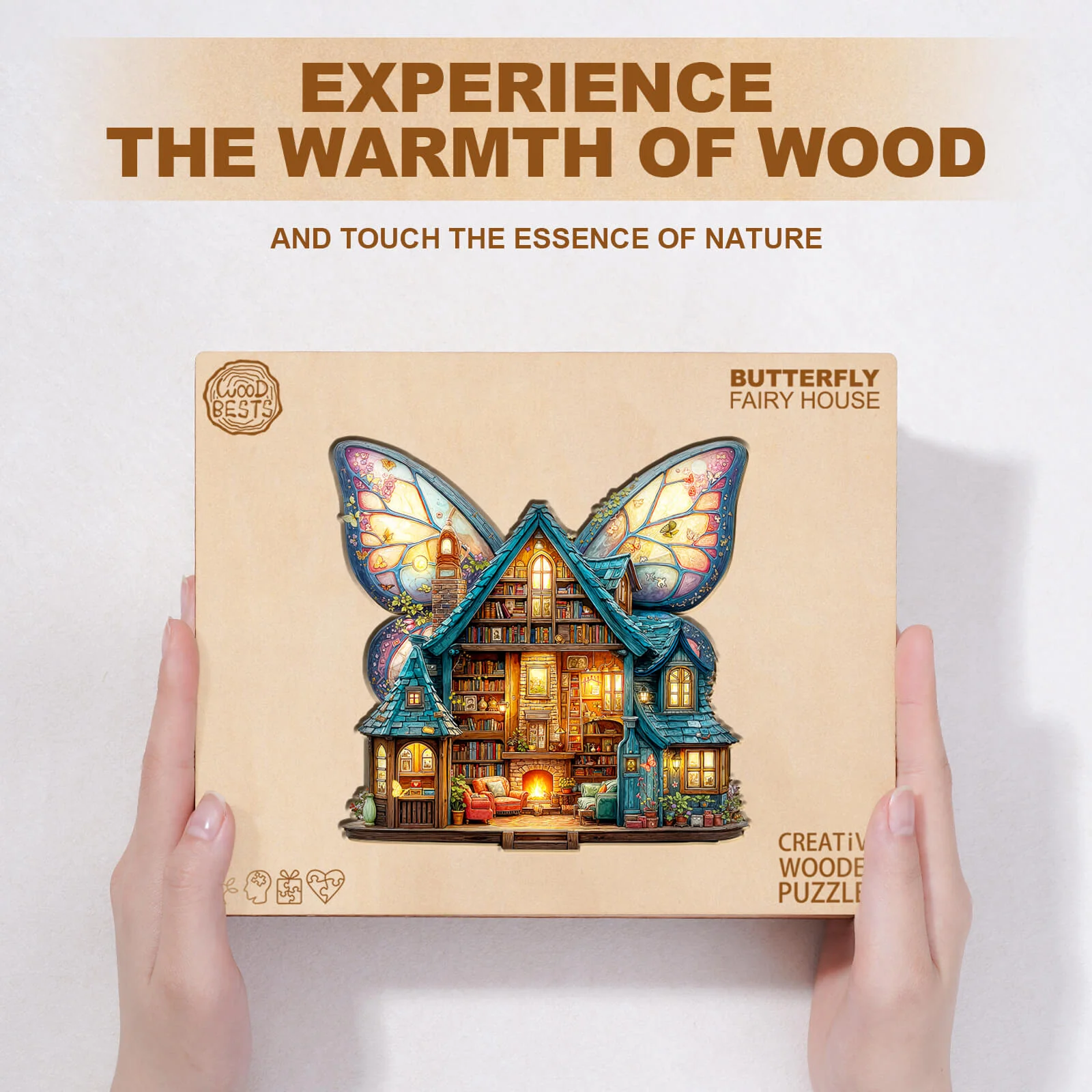 Butterfly Fairy House Wooden Jigsaw Puzzle - Image 4