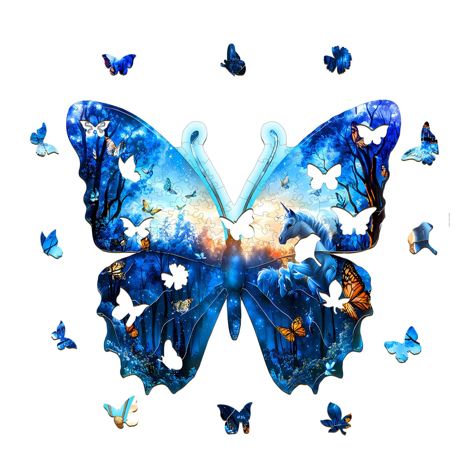 Butterfly Forest Wooden Jigsaw Puzzle - Image 2