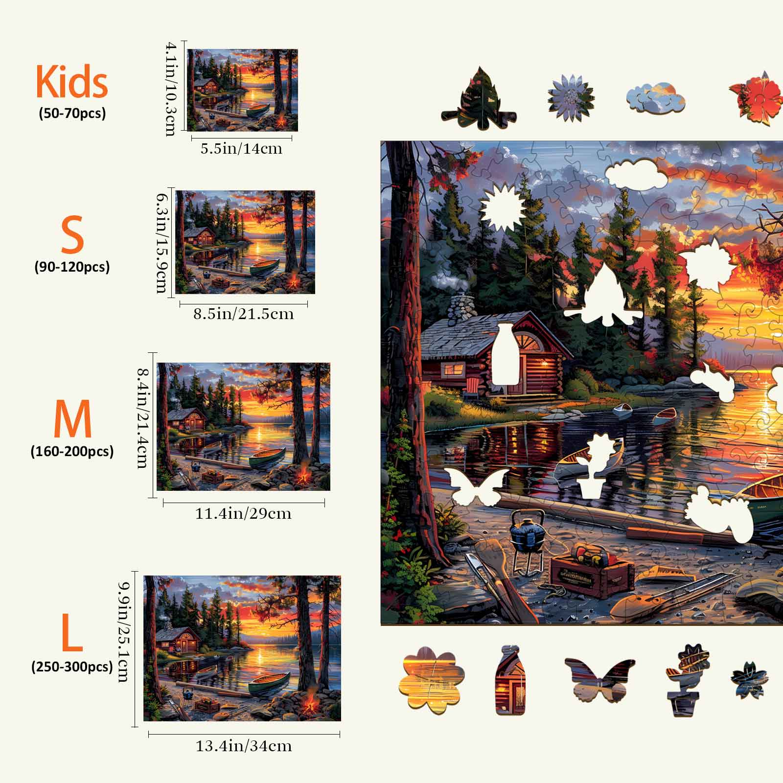 Canoe Lake-1 Wooden Jigsaw Puzzle - Image 5