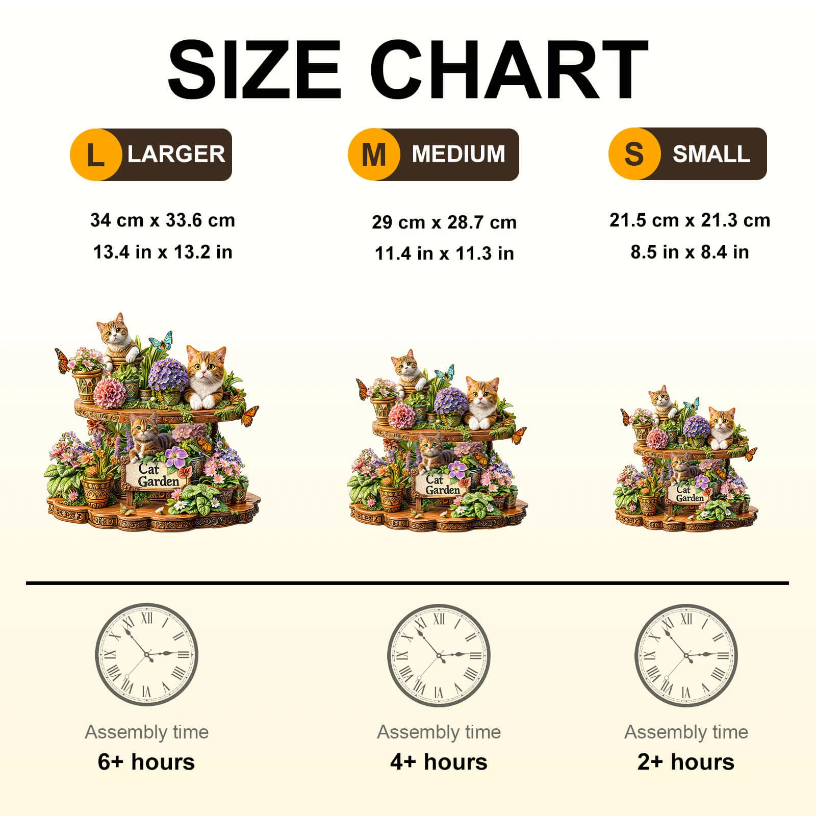 Cat Garden Wooden Jigsaw Puzzle - Image 7