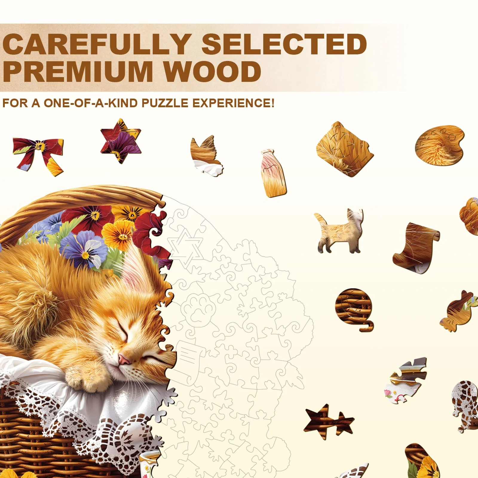 Cat's Rest Wooden Jigsaw Puzzle - Image 2
