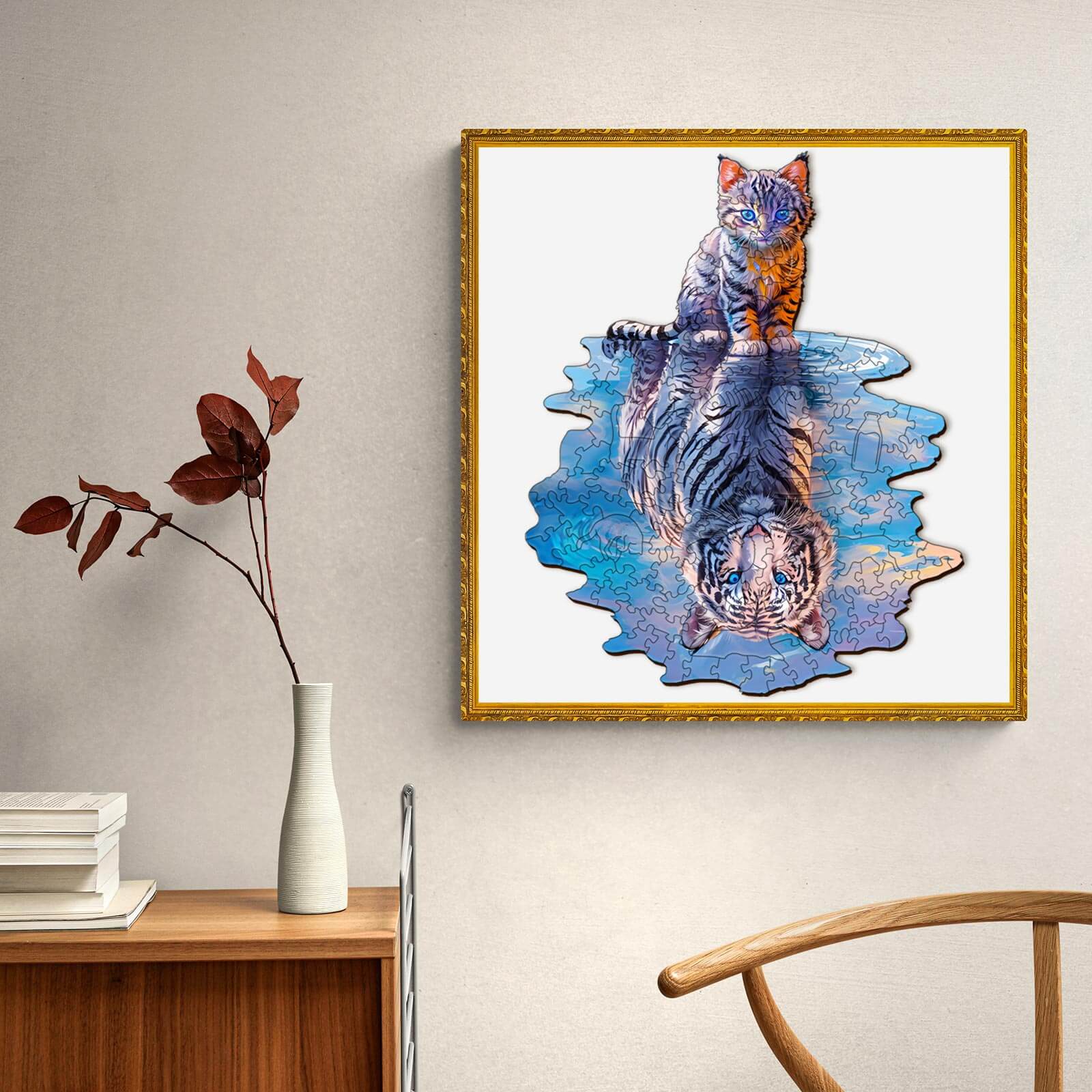 Cat Tiger Wooden Jigsaw Puzzle - Image 9