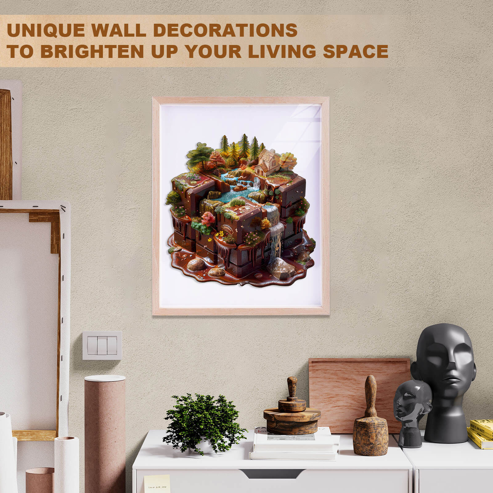 Chocolate Landscape Wooden Jigsaw Puzzle - Image 11