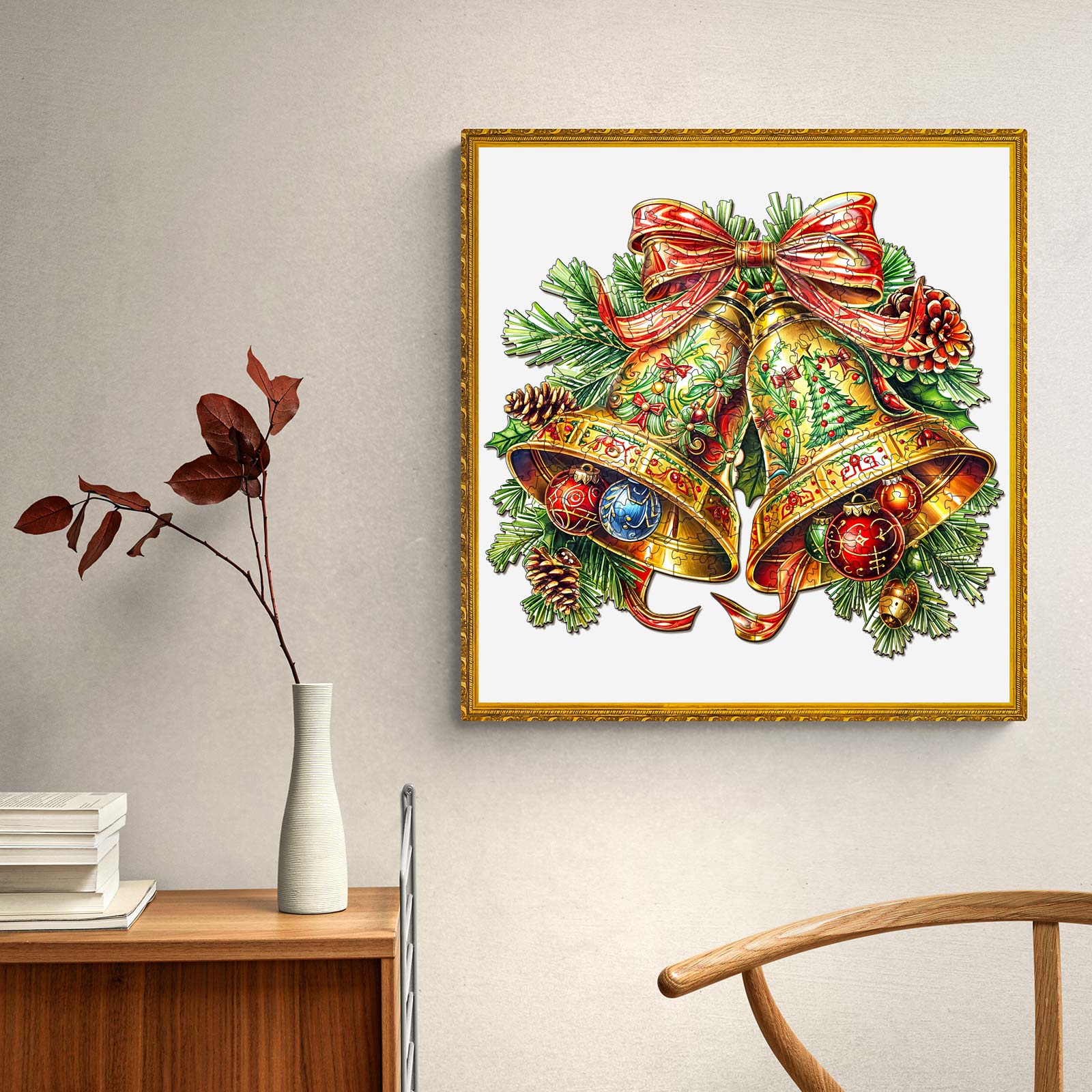 Christmas Bells-2 Wooden Jigsaw Puzzle - Image 7