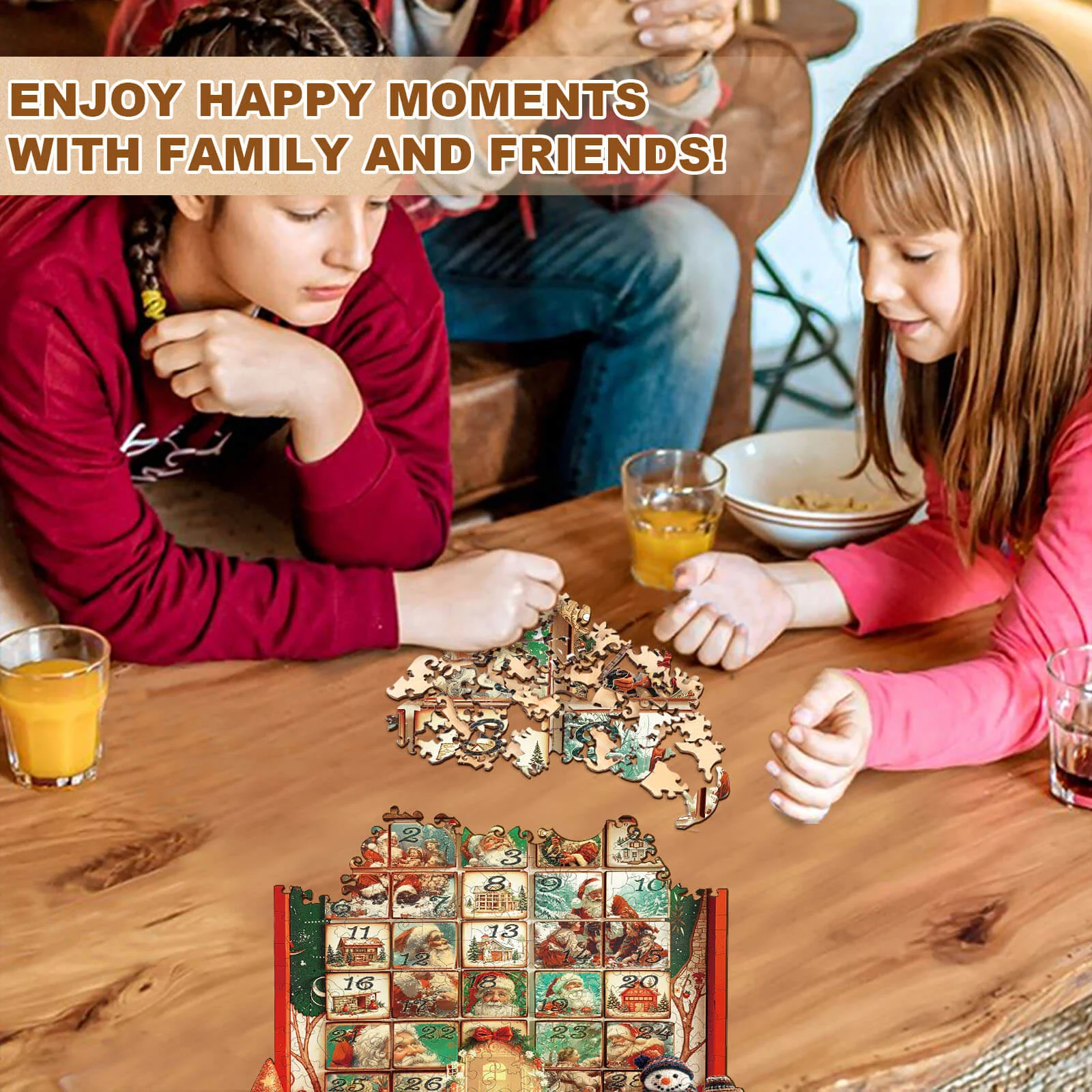 Christmas Calendar House Wooden Jigsaw Puzzle - Image 8