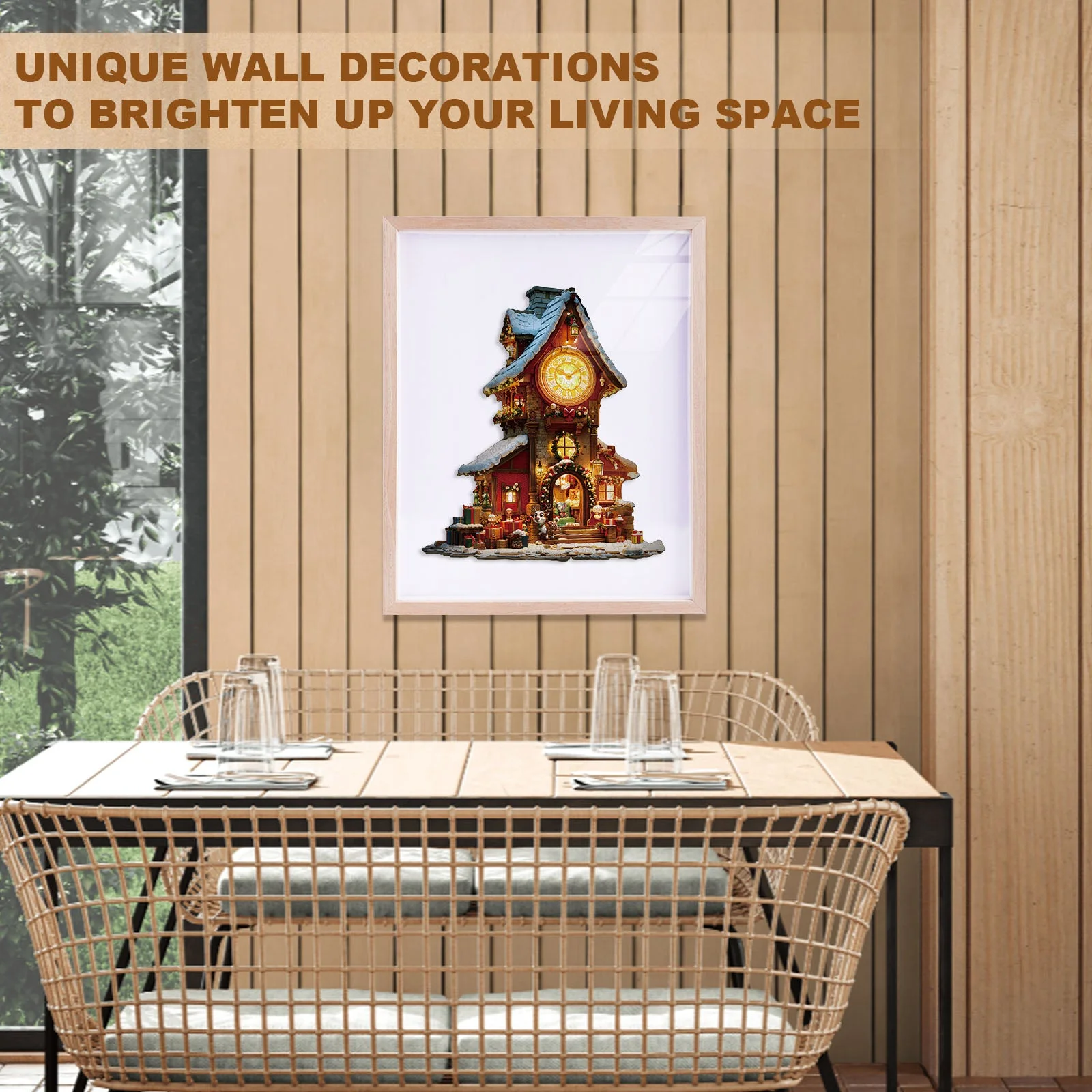 Christmas Clock Tower-2 Wooden Jigsaw Puzzle - Image 11