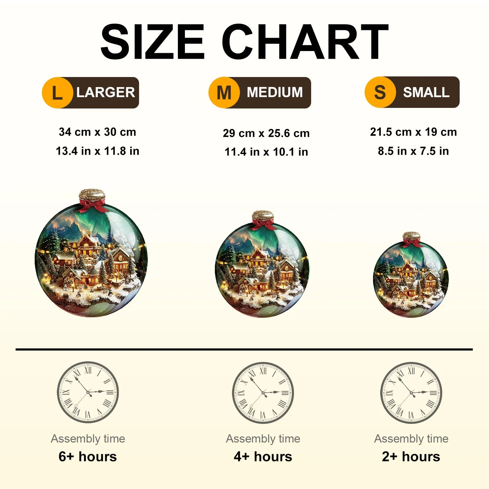 Christmas crystal ball Wooden Jigsaw Puzzle - Image 8