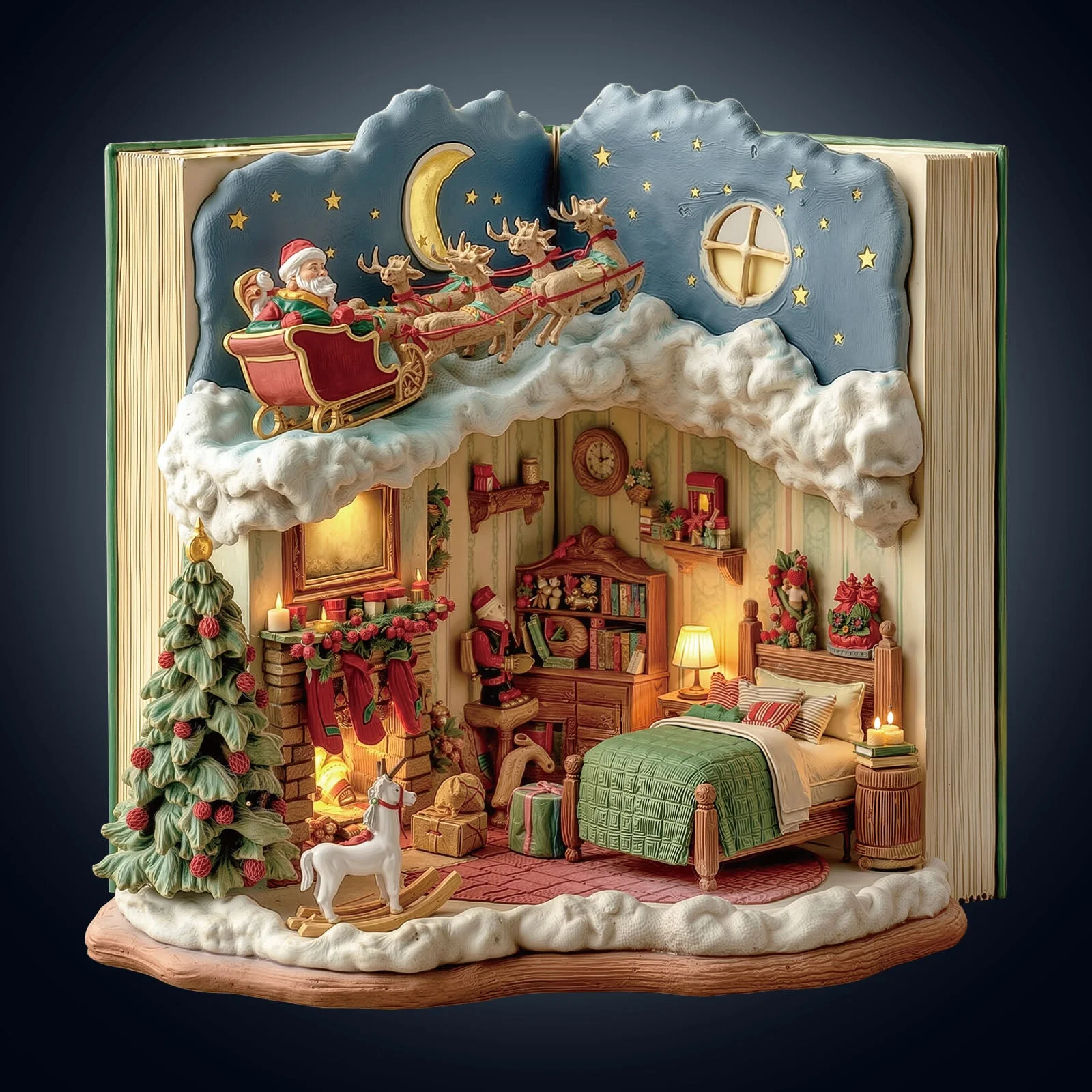 Christmas Eve in the Book Wooden Jigsaw Puzzle - Image 4