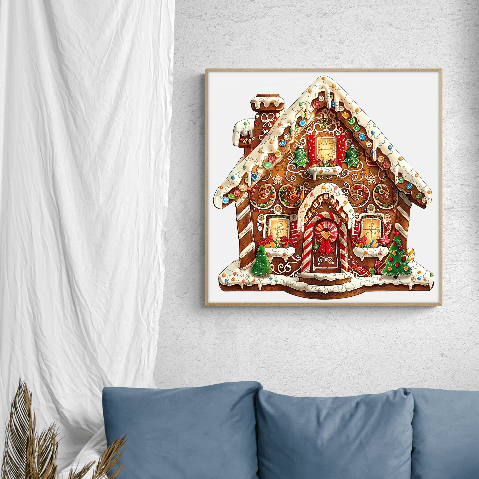 Christmas Gingerbread House-1 Wooden Jigsaw Puzzle - Image 10