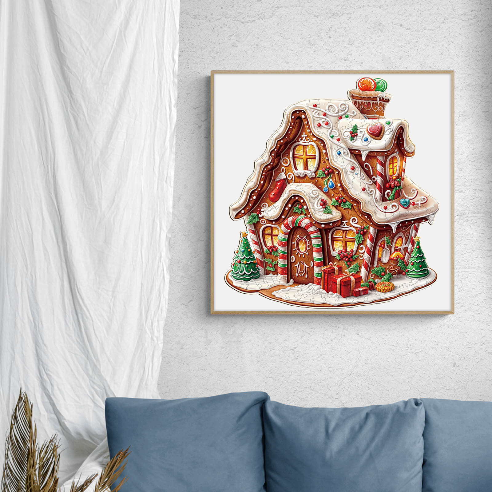 Christmas Gingerbread House-2 Wooden Jigsaw Puzzle - Image 10