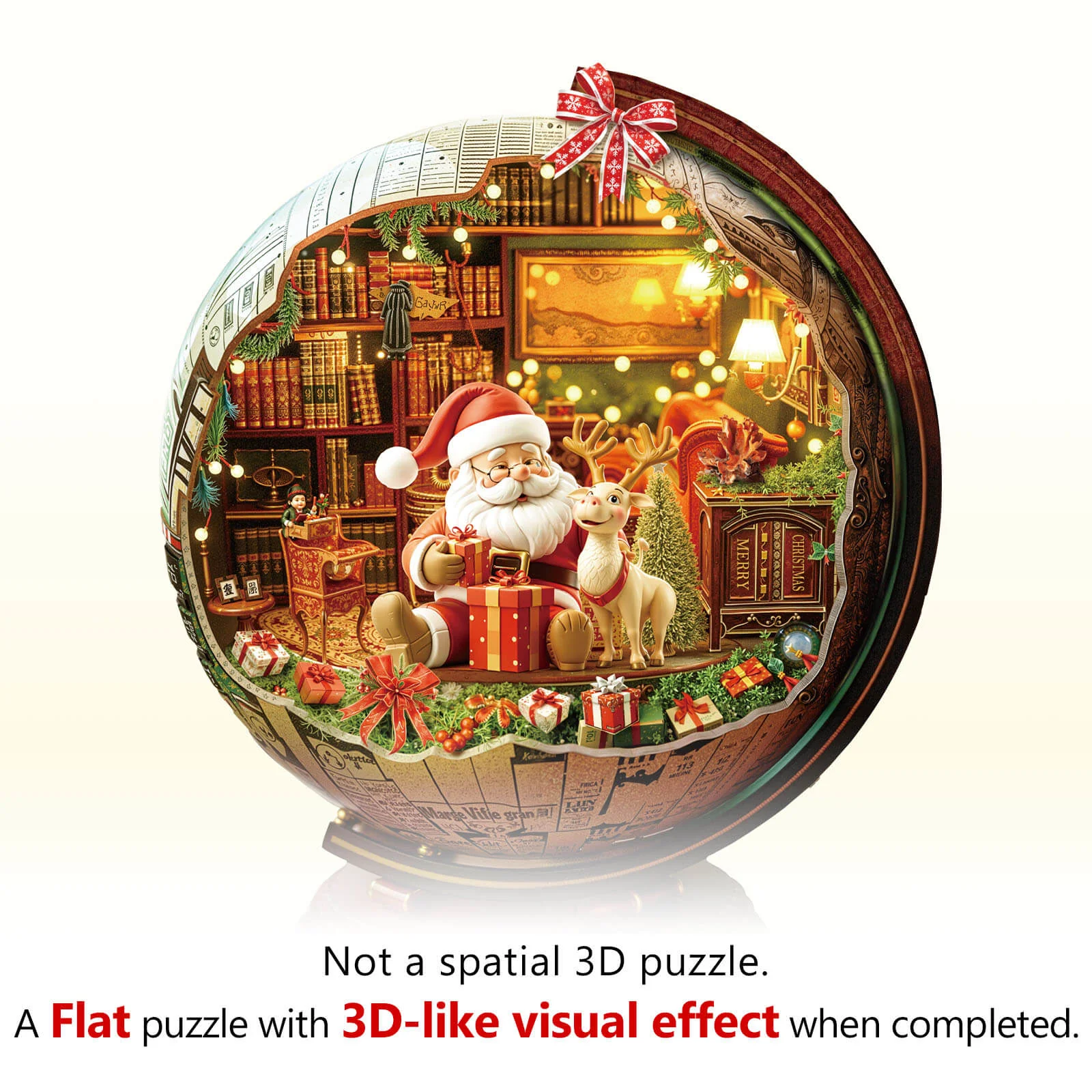 Christmas globe Wooden Jigsaw Puzzle - Image 9