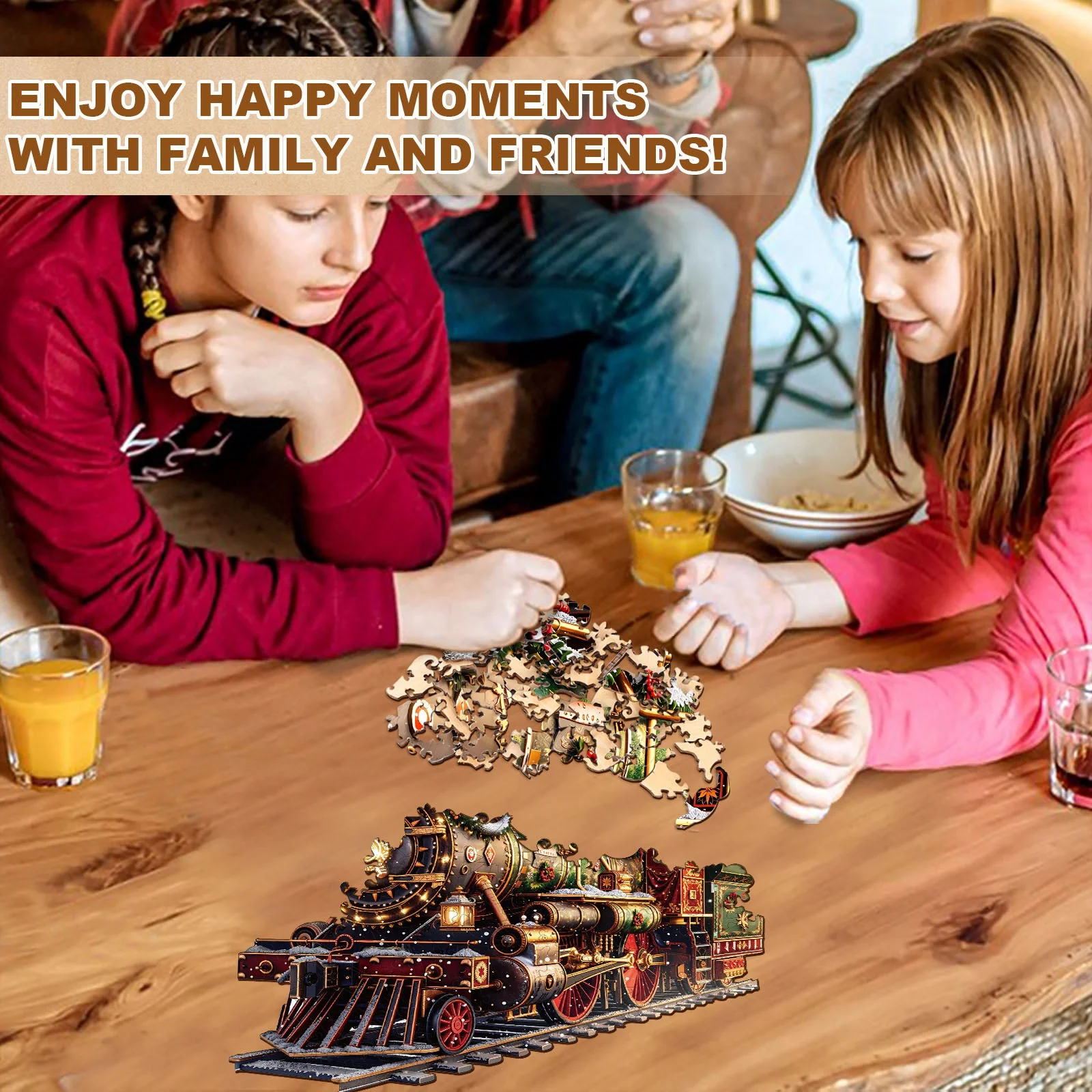 Christmas Mechanical Train-1 Wooden Jigsaw Puzzle - Image 11