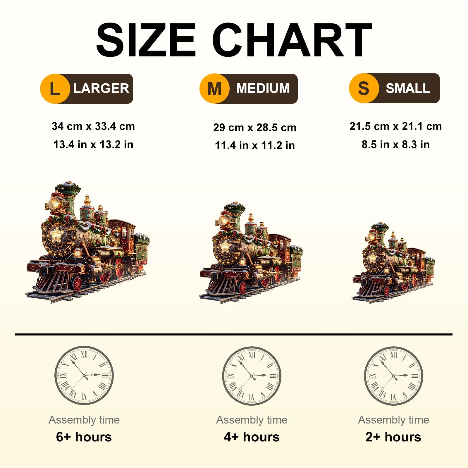 Christmas Mechanical Train-1 Wooden Jigsaw Puzzle - Image 8