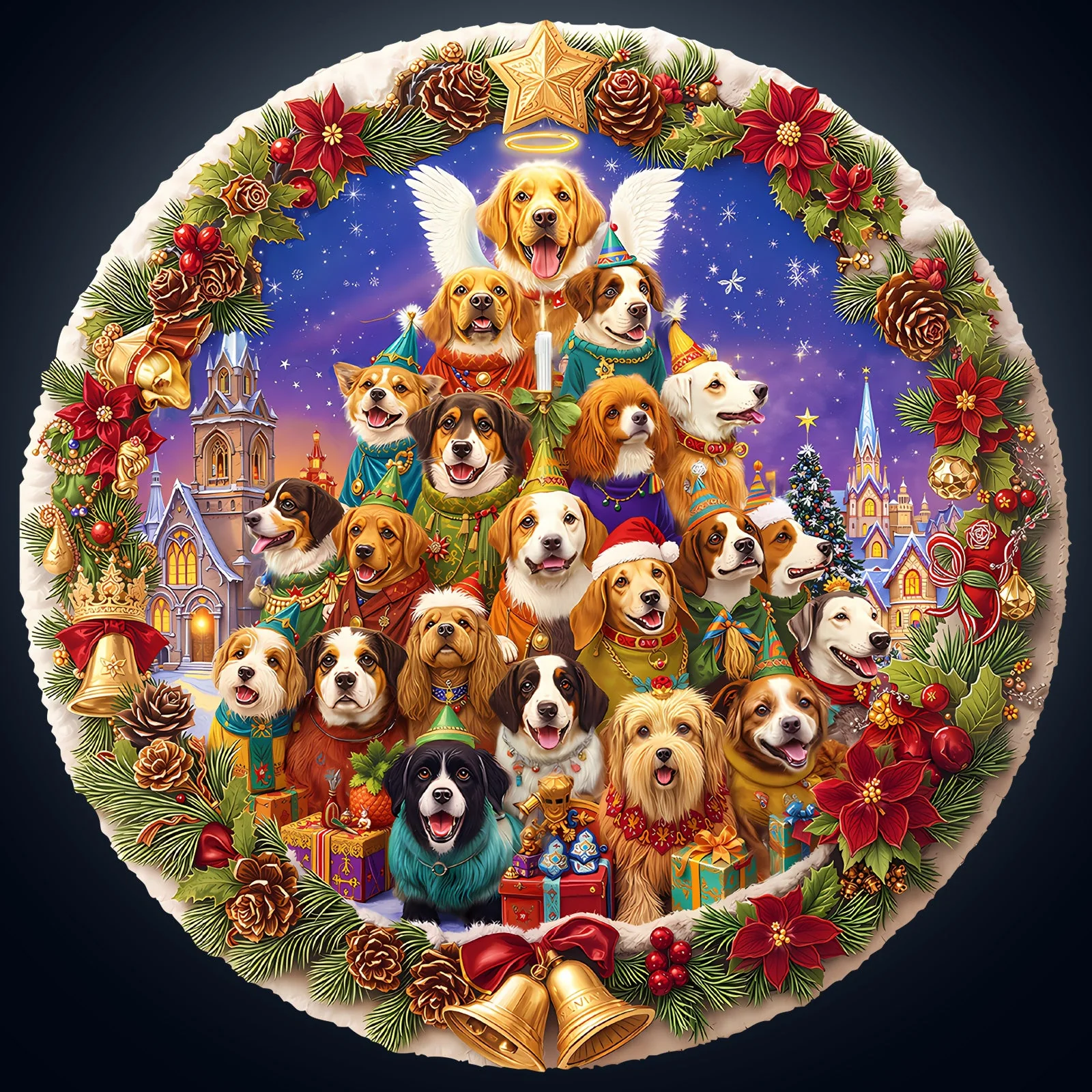 Christmas Puppy Wooden Jigsaw Puzzle - Image 3