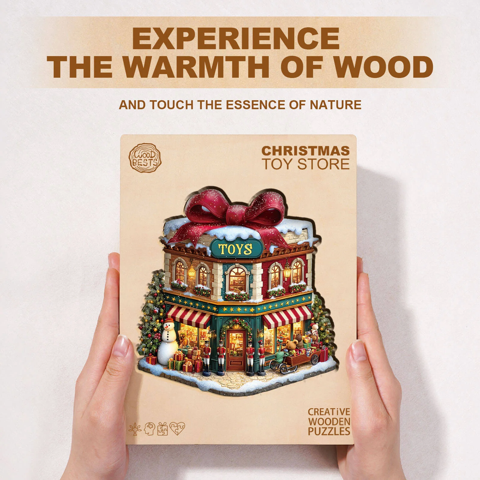 Christmas Toy Store Wooden Jigsaw Puzzle - Image 6