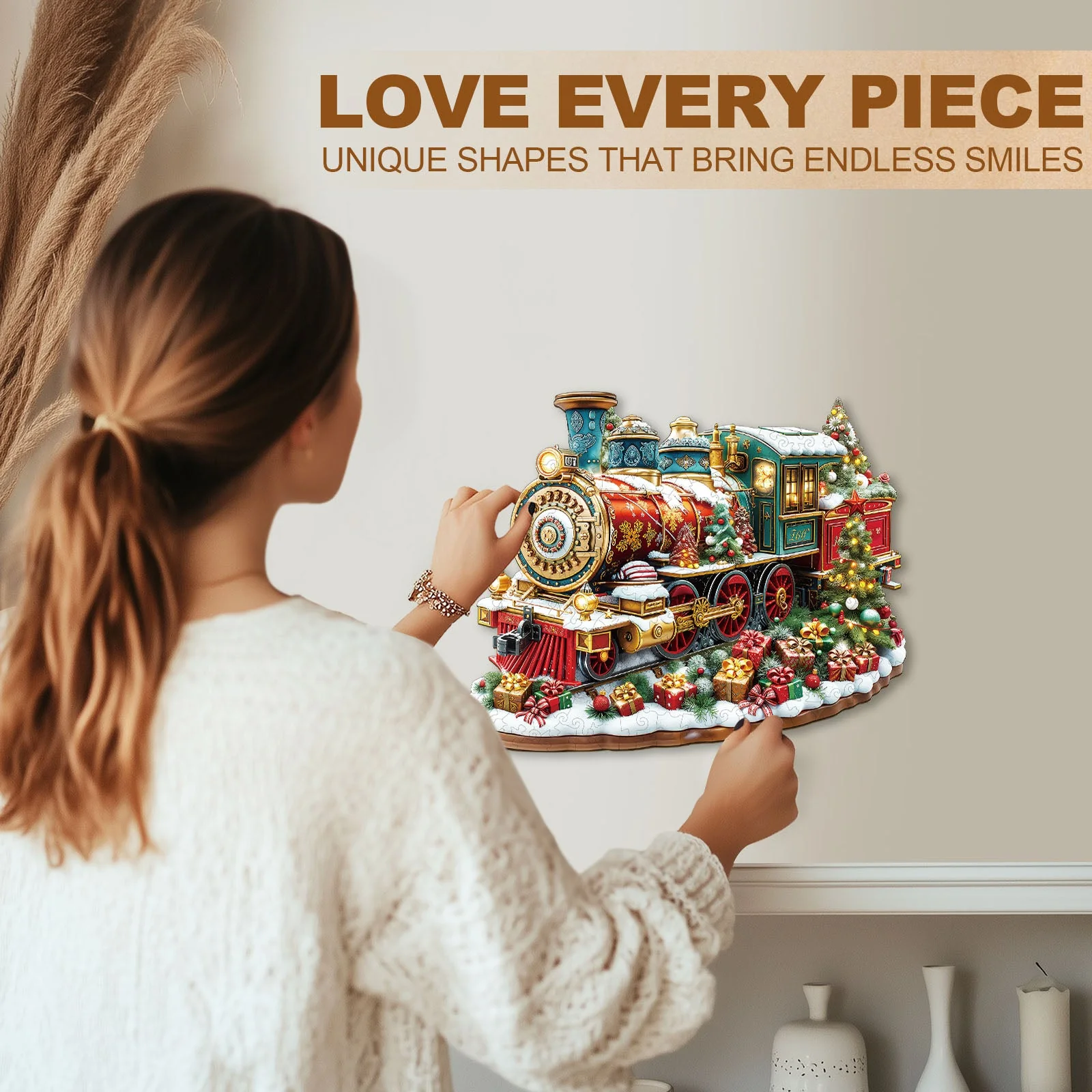 Christmas Train Wooden Jigsaw Puzzle - Image 8