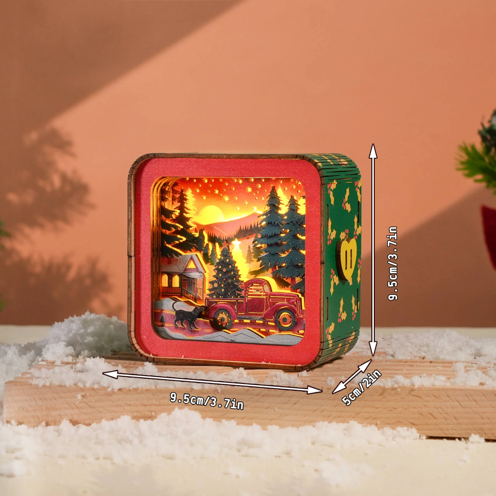 Christmas Truck Kit- 3D Wooden Puzzle Night Light - Image 4