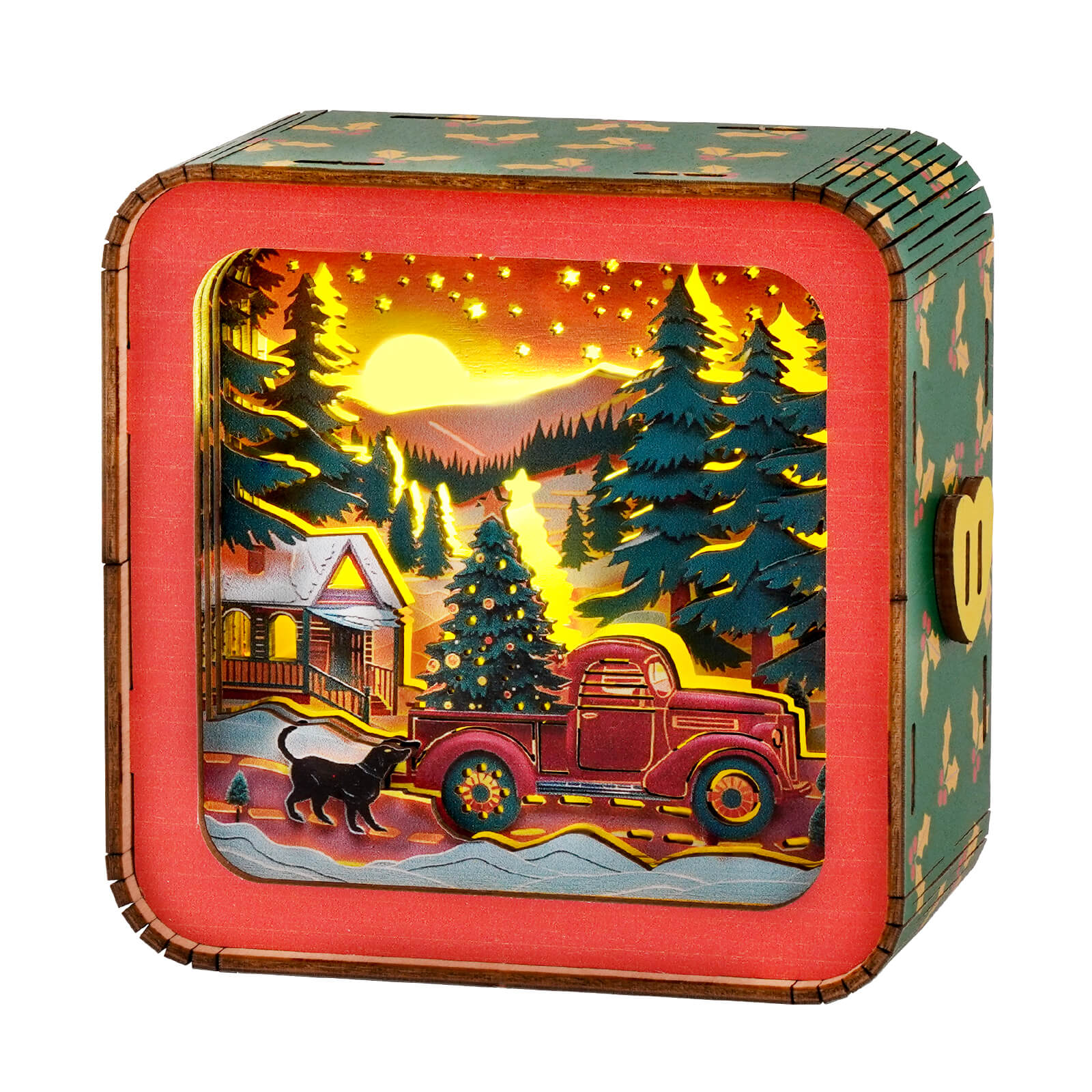 Christmas Truck Kit- 3D Wooden Puzzle Night Light - Image 6