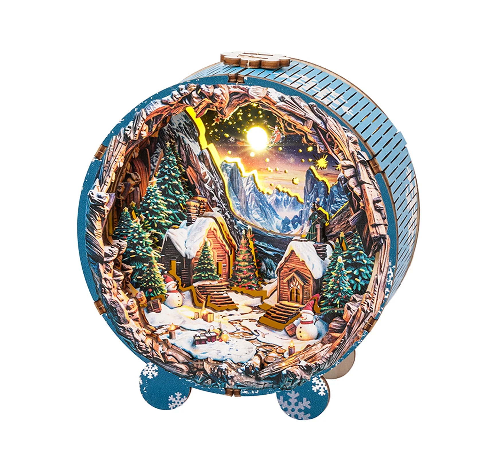 Christmas Village Kit - 3D Wooden Puzzle Night Light - Image 7