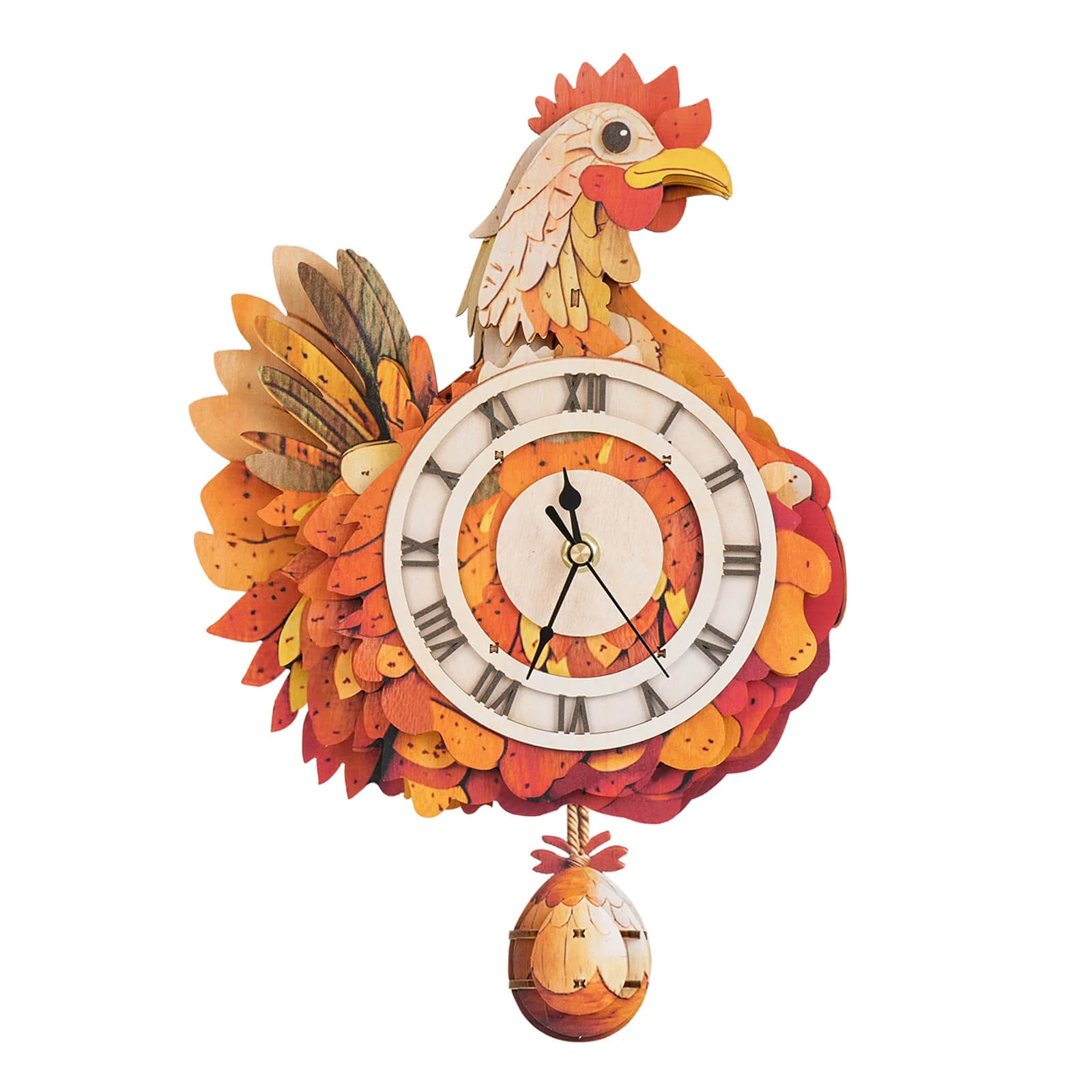 Cluck & Tick Hen Egg – DIY Wooden Clock, 3D Puzzle Craft Kit - Image 5