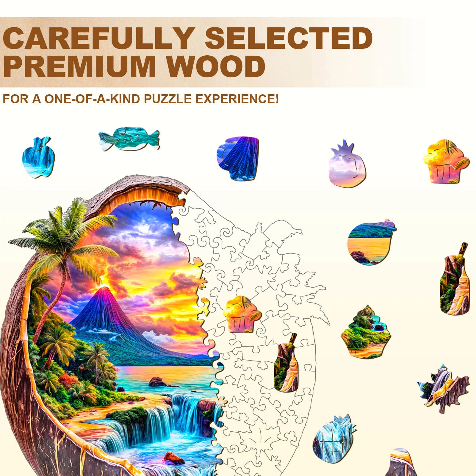 Coconut Dream Wooden Jigsaw Puzzle - Image 3