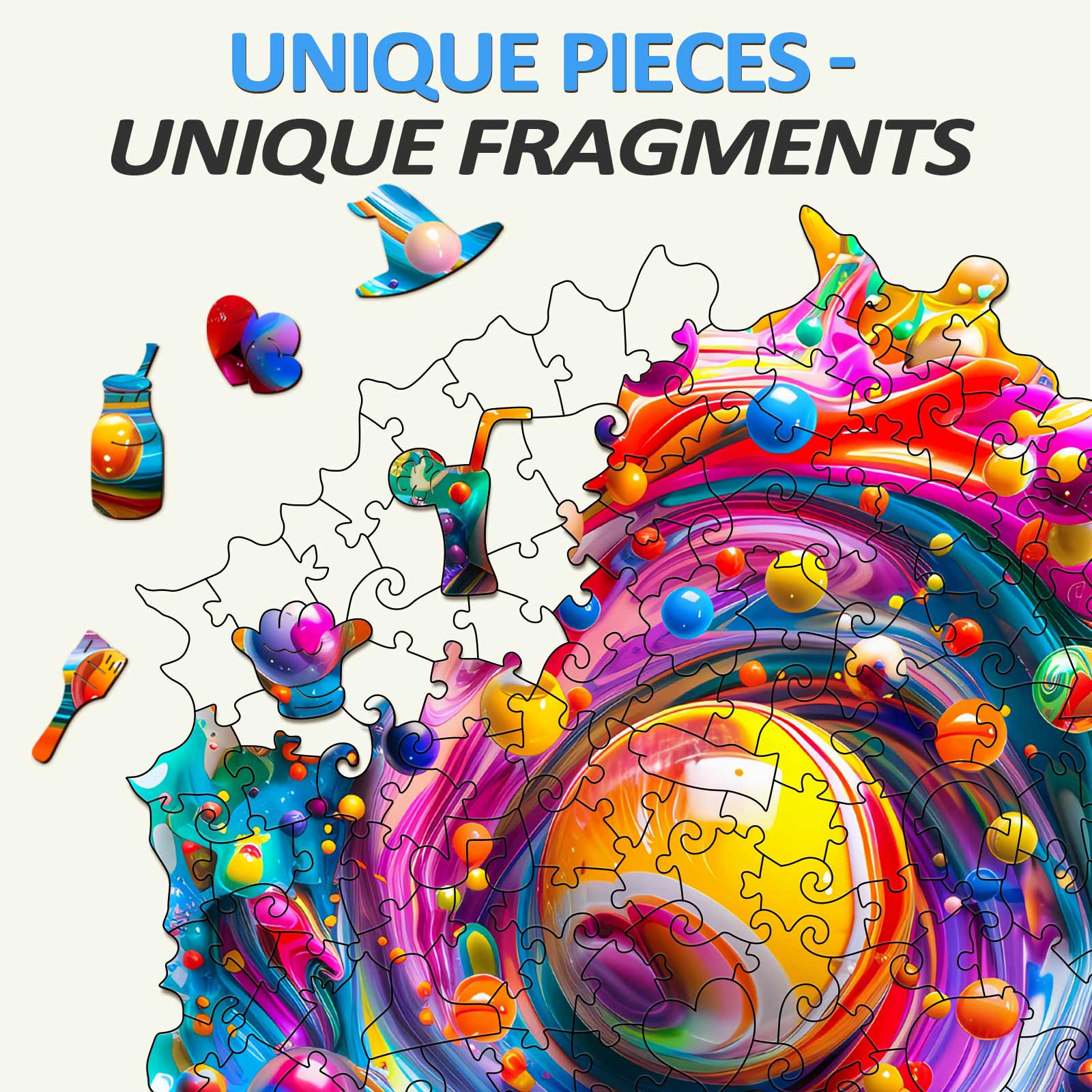 Color Rhapsody Wooden Jigsaw Puzzle - Image 3