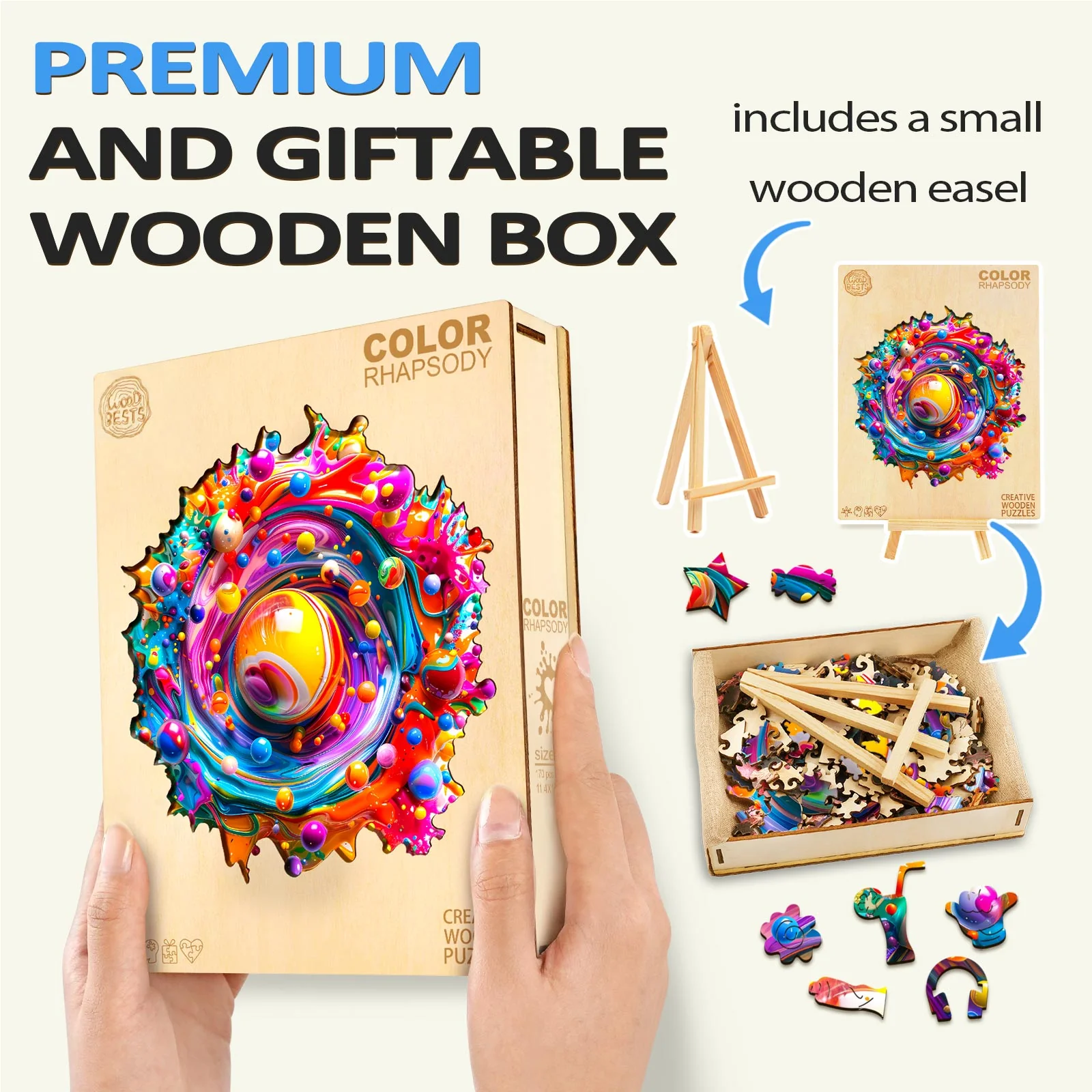 Color Rhapsody Wooden Jigsaw Puzzle - Image 7