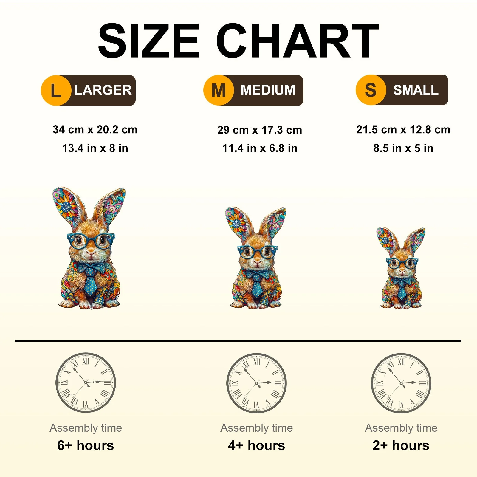 Colored bunny Wooden Jigsaw Puzzle - Image 6