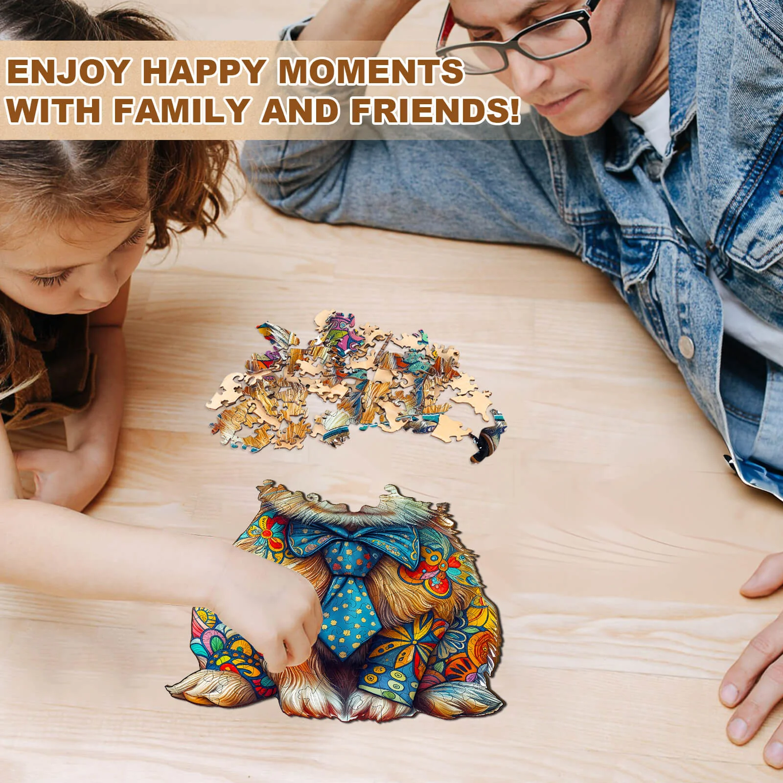 Colored bunny Wooden Jigsaw Puzzle - Image 9
