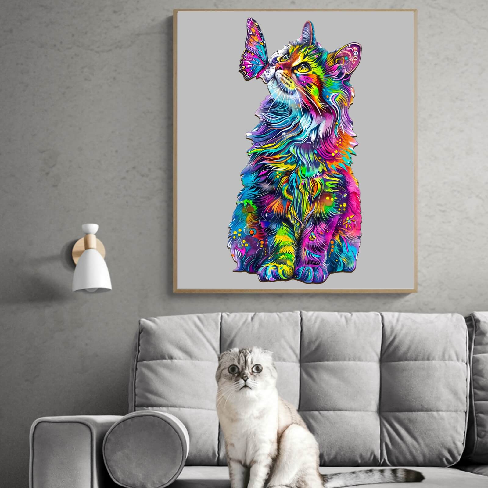 Colorful Cat Wooden Jigsaw Puzzle - Image 10