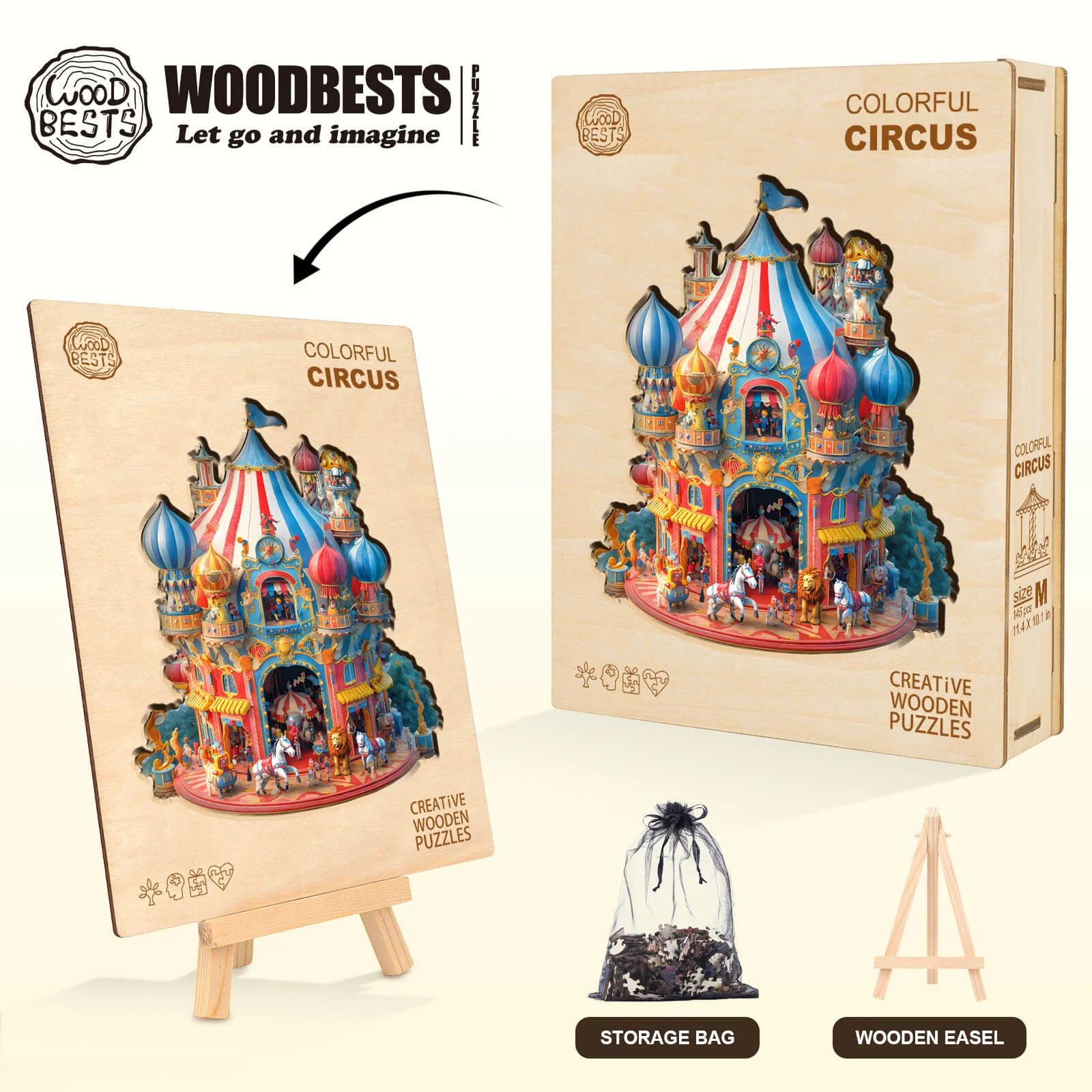 Colorful Circus Wooden Jigsaw Puzzle - Image 6