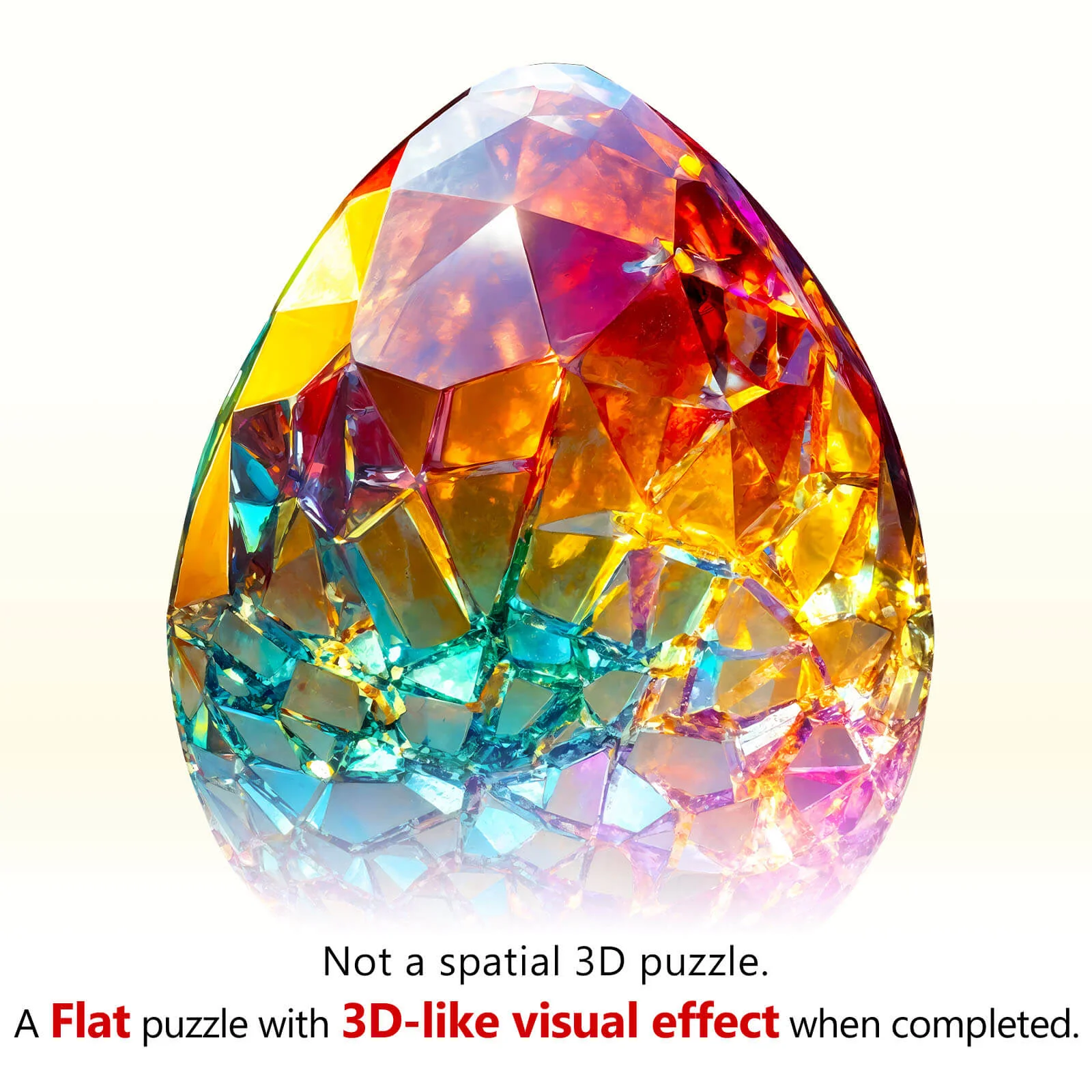Colorful crystal egg Wooden Jigsaw Puzzle - Image 8