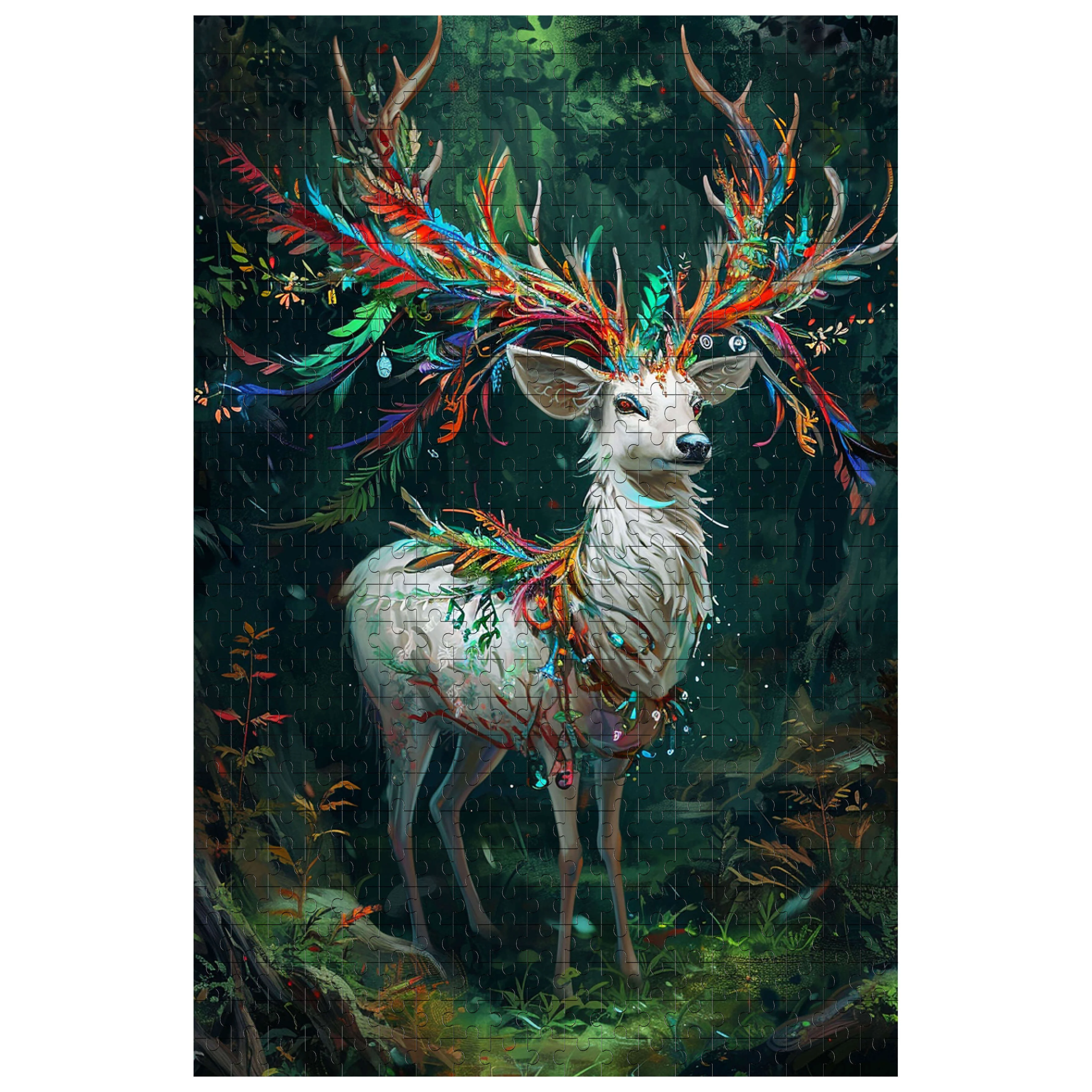 Colorful Deer 500 / 1000 Piece Puzzle - Image 3