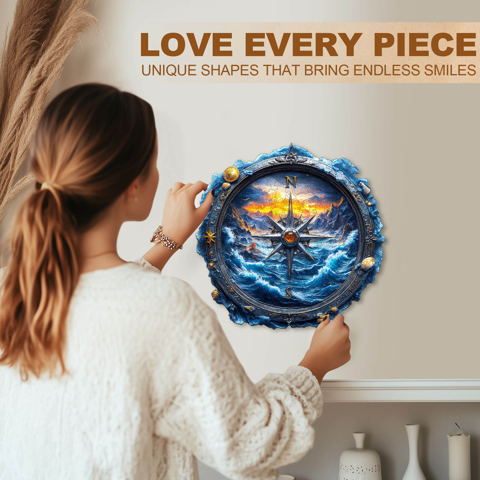 Compass Landscape Wooden Jigsaw Puzzle - Image 10