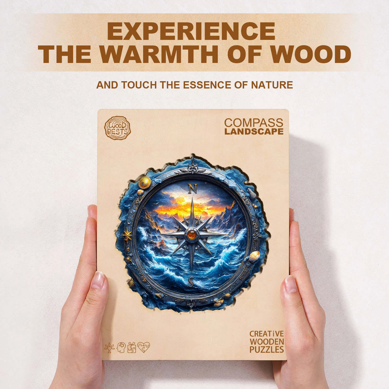 Compass Landscape Wooden Jigsaw Puzzle - Image 4