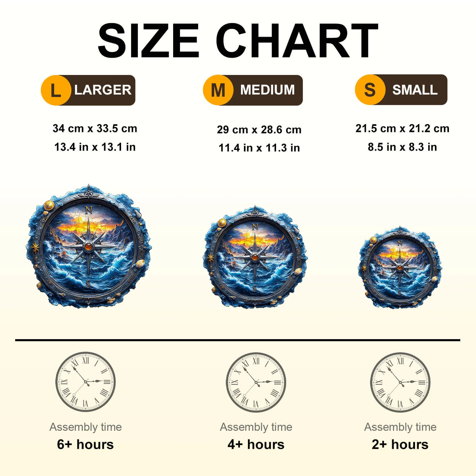 Compass Landscape Wooden Jigsaw Puzzle - Image 7