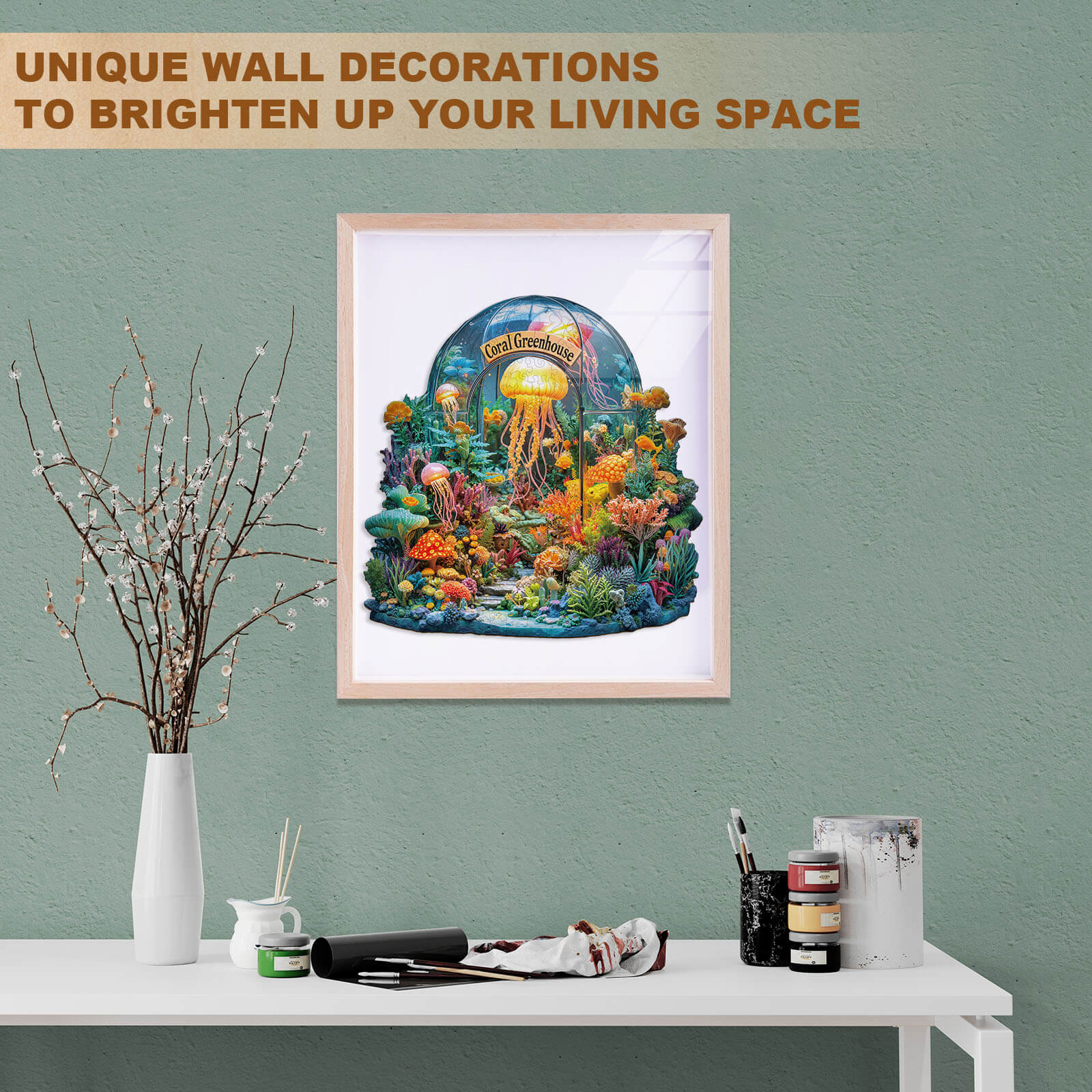 Coral greenhouse Wooden Jigsaw Puzzle - Image 12