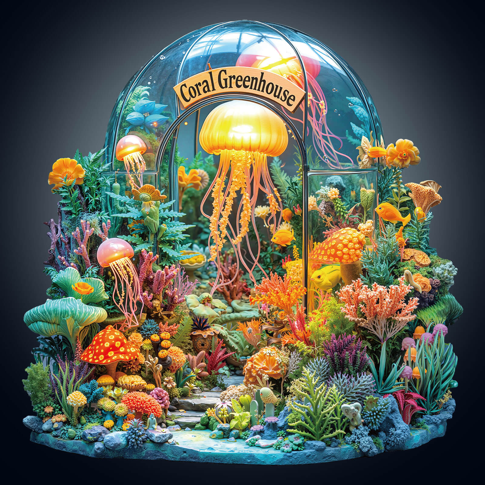 Coral greenhouse Wooden Jigsaw Puzzle - Image 2