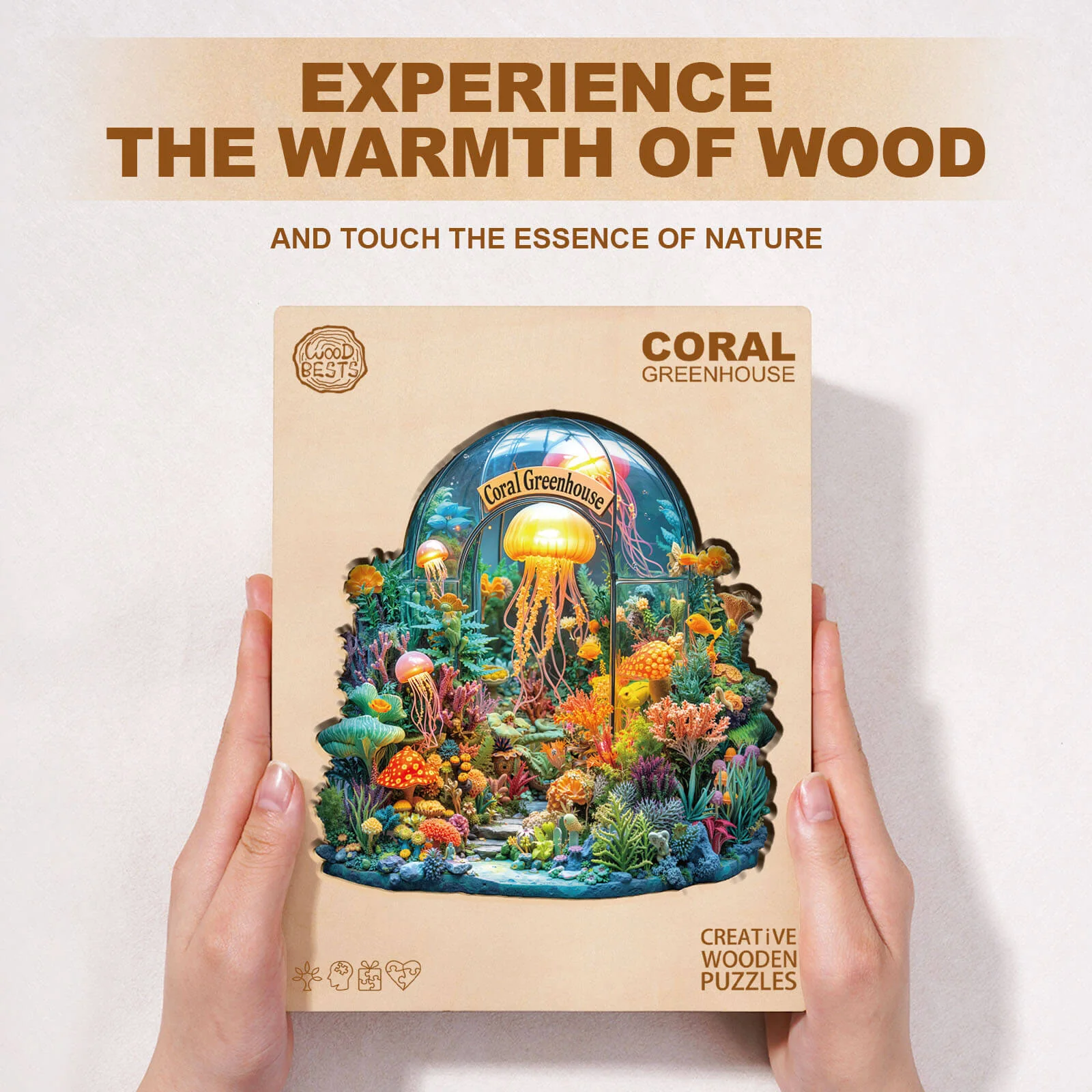 Coral greenhouse Wooden Jigsaw Puzzle - Image 4