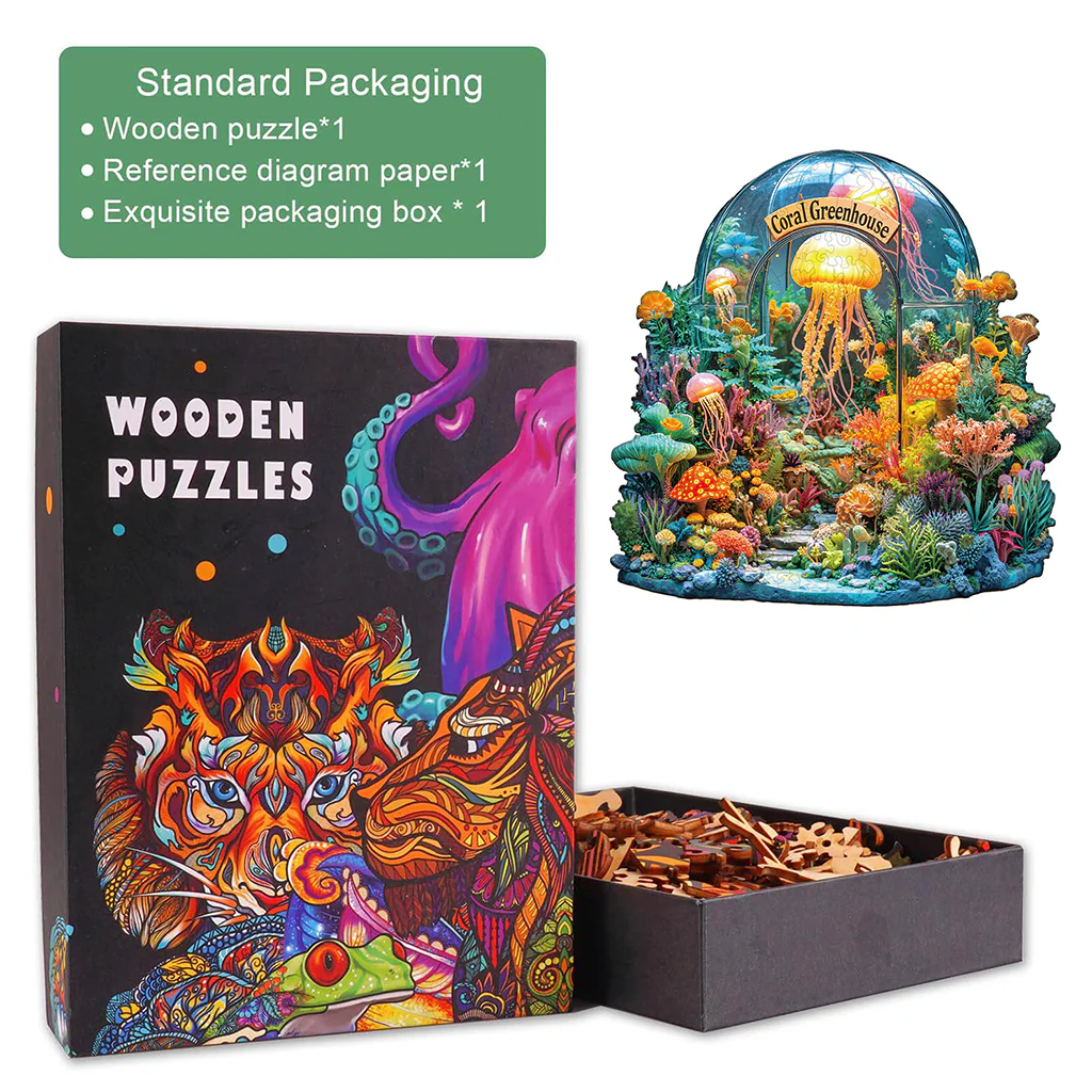Coral greenhouse Wooden Jigsaw Puzzle - Image 6