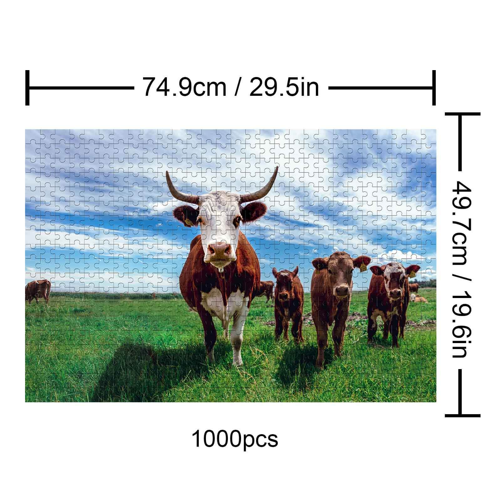 Cows on the Grassland 500 / 1000 Piece Puzzle - Image 4