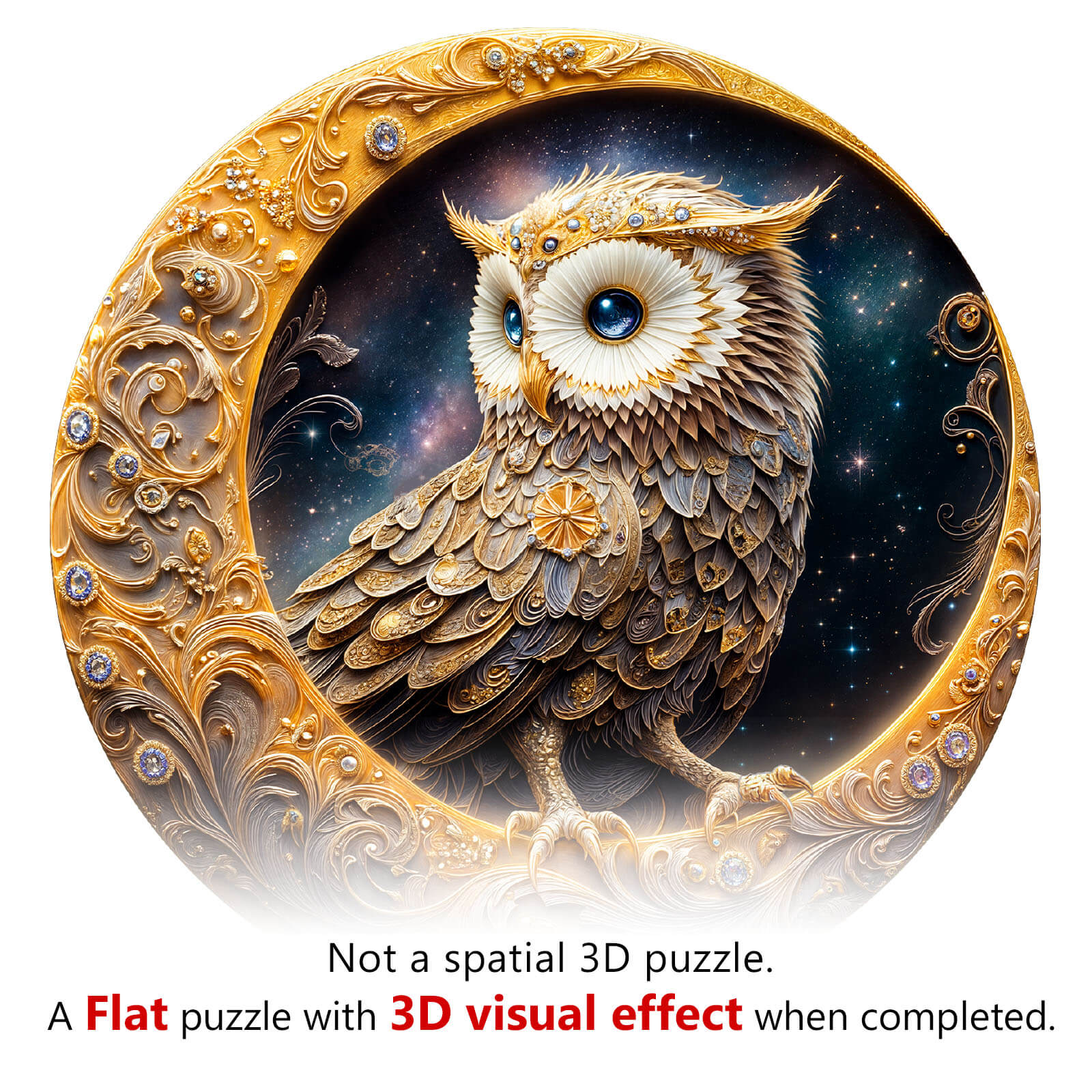 Crescent Owl Wooden Jigsaw Puzzle - Image 8