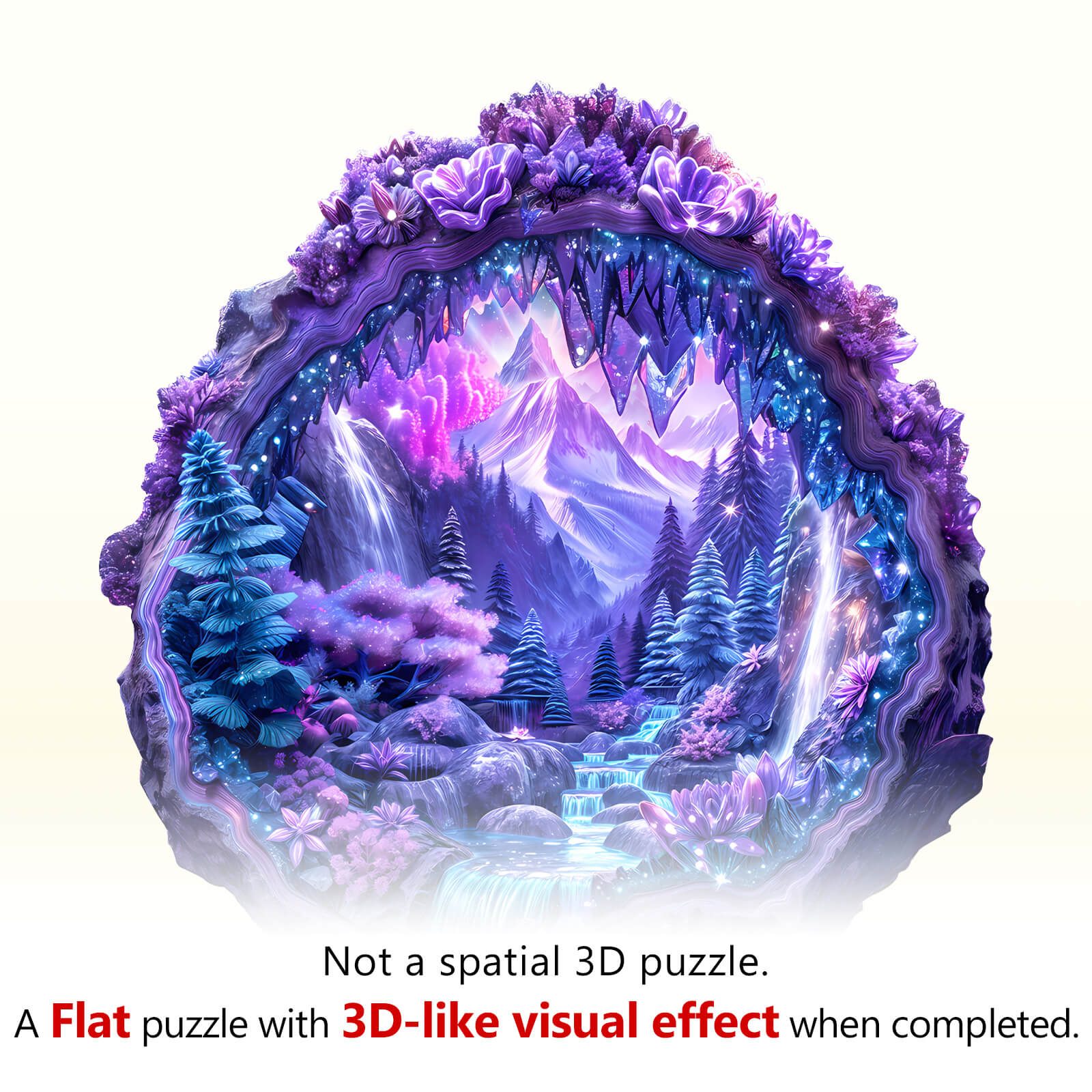 Crystal mine landscape-2 Wooden Jigsaw Puzzle - Image 7