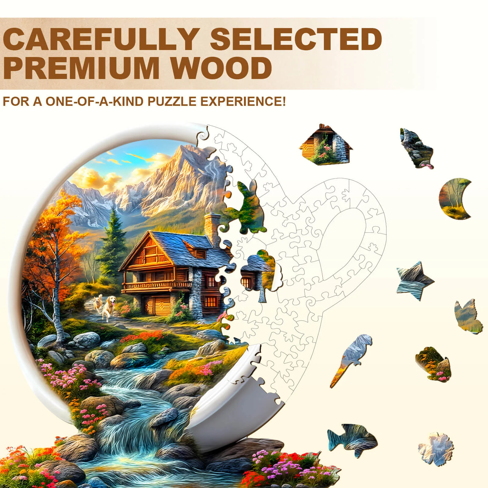 Cup of Serenity Wooden Jigsaw Puzzle - Image 2
