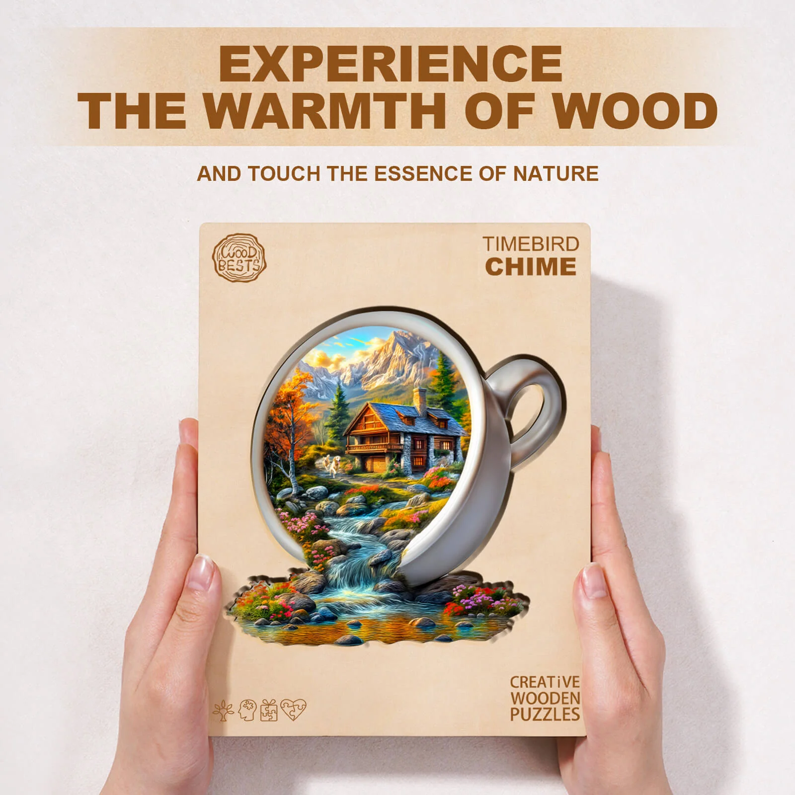 Cup of Serenity Wooden Jigsaw Puzzle - Image 5