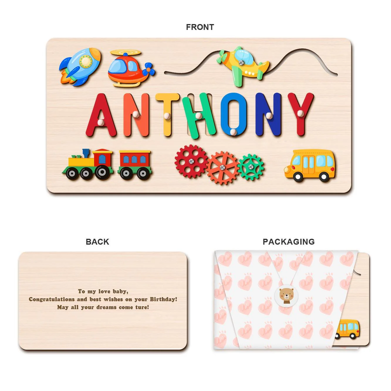 Personalized Baby Name Puzzle Advanced Toys - Image 6