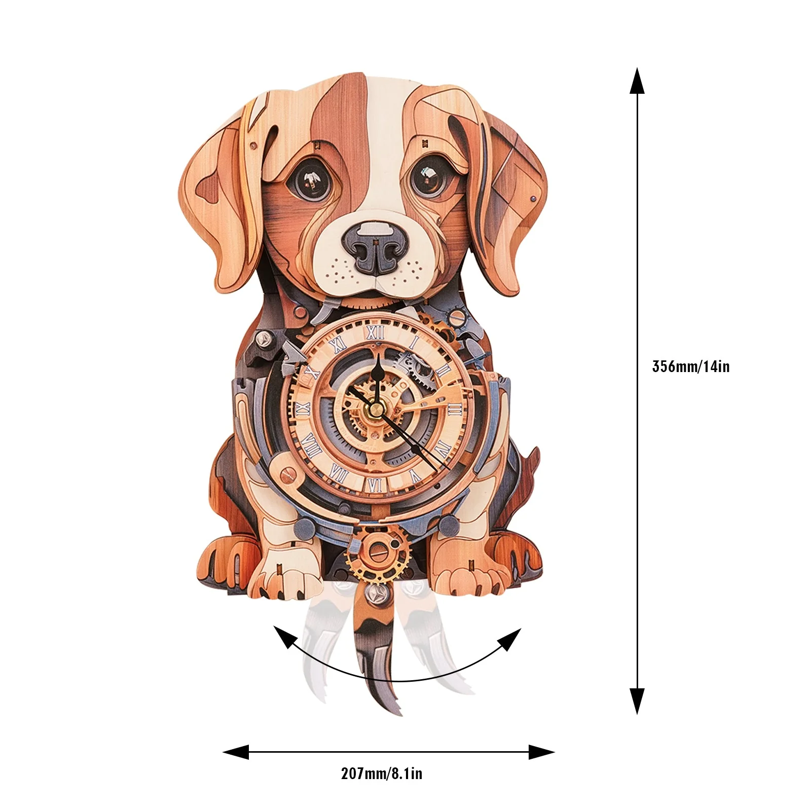 Cute Beagle - DIY Wooden Clock , 3D Puzzle Craft Kit - Image 5