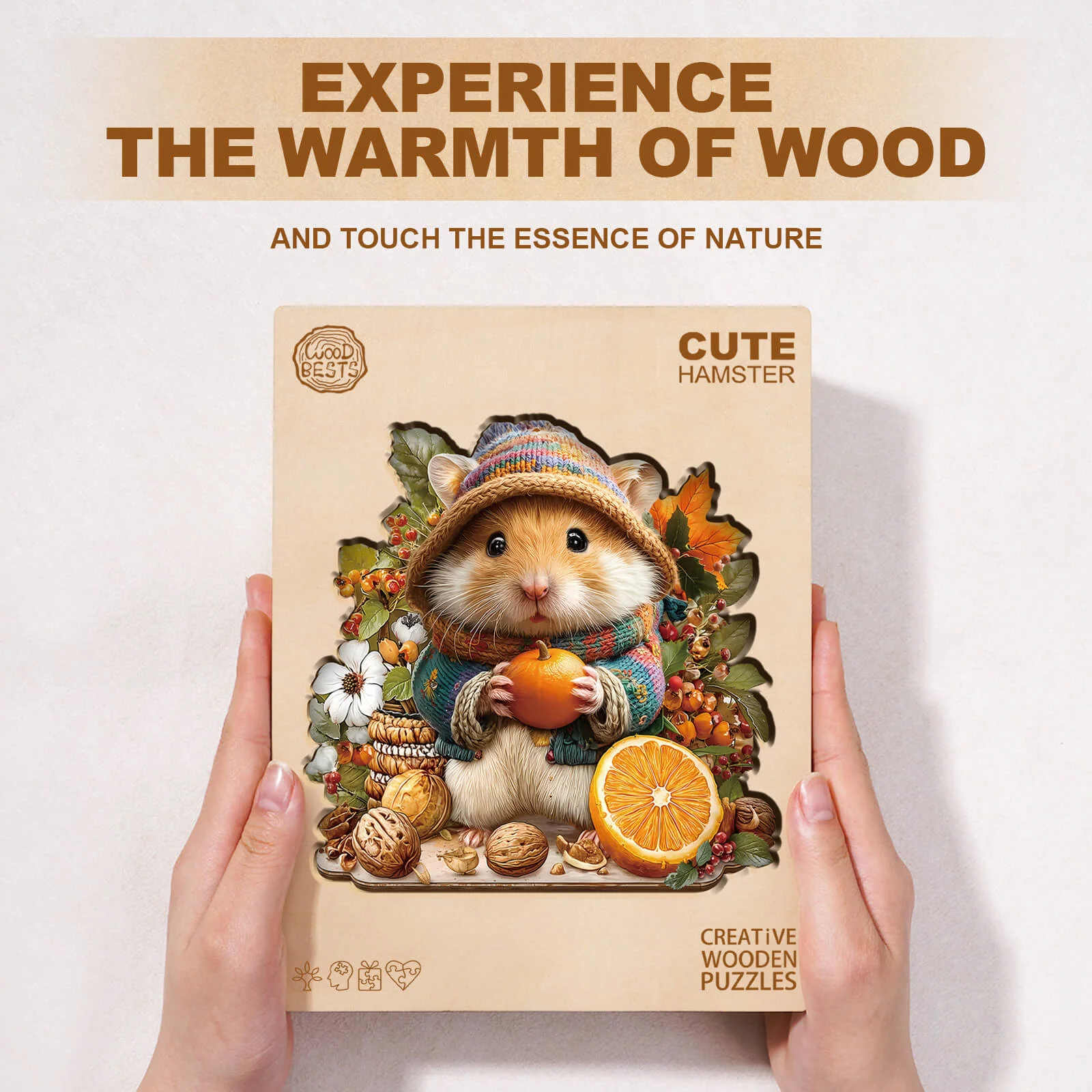 cute hamster Wooden Jigsaw Puzzle - Image 4