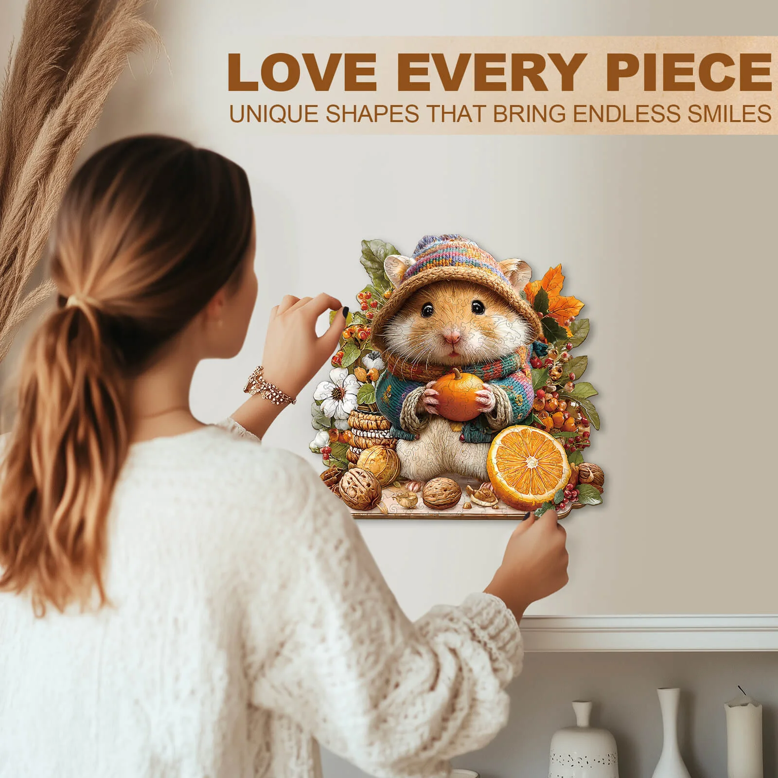 cute hamster Wooden Jigsaw Puzzle - Image 9